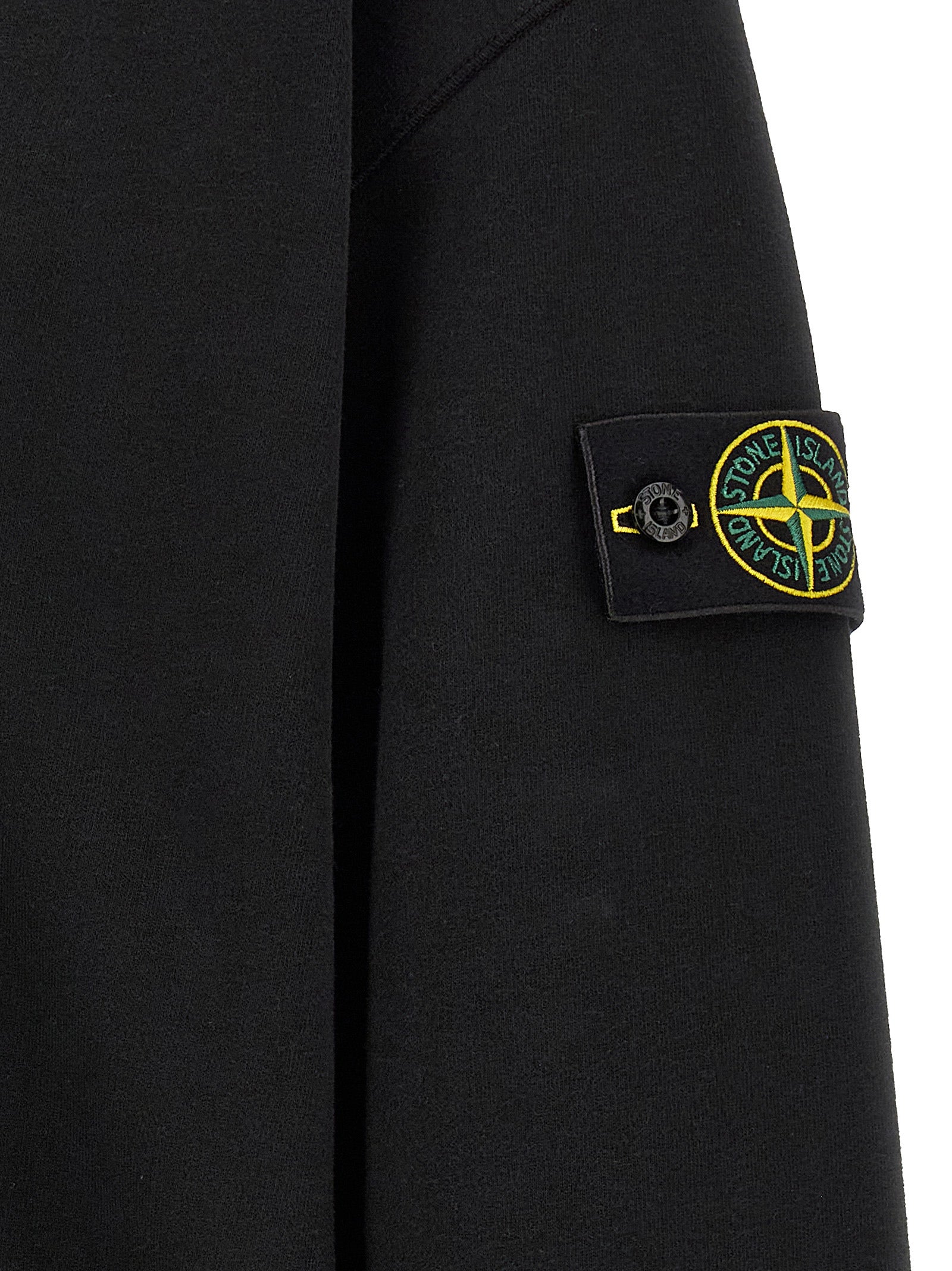 Stone Island Black Cotton Sweatshirt - Urban Luxury Essential