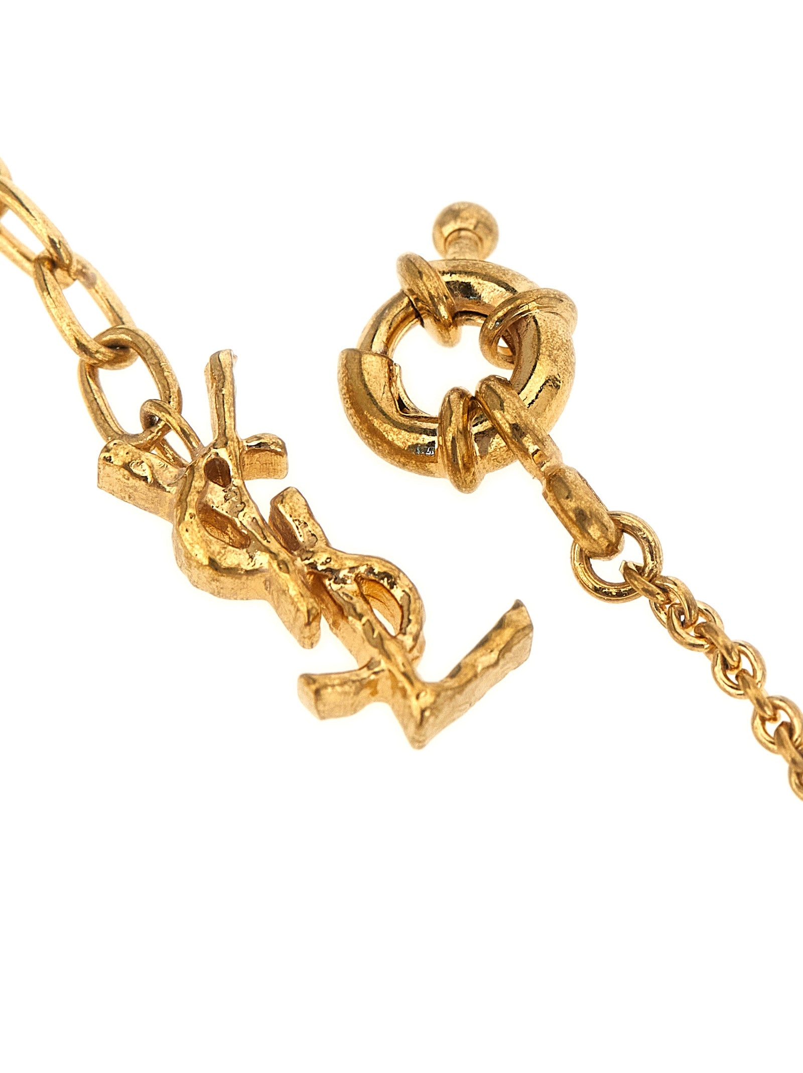 Saint Laurent Gold Brass Bracelet - Timeless Luxury Accessory