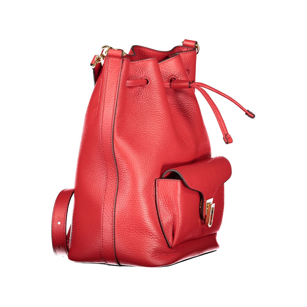 Coccinelle Red Leather Bucket Bag - Timeless Luxury Accessory
