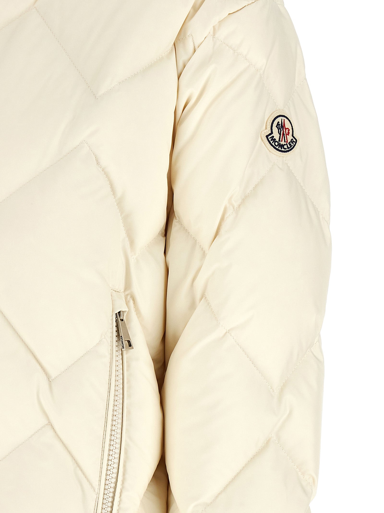 Moncler White Polyester Full-Length Jacket - Luxury Winter Elegance