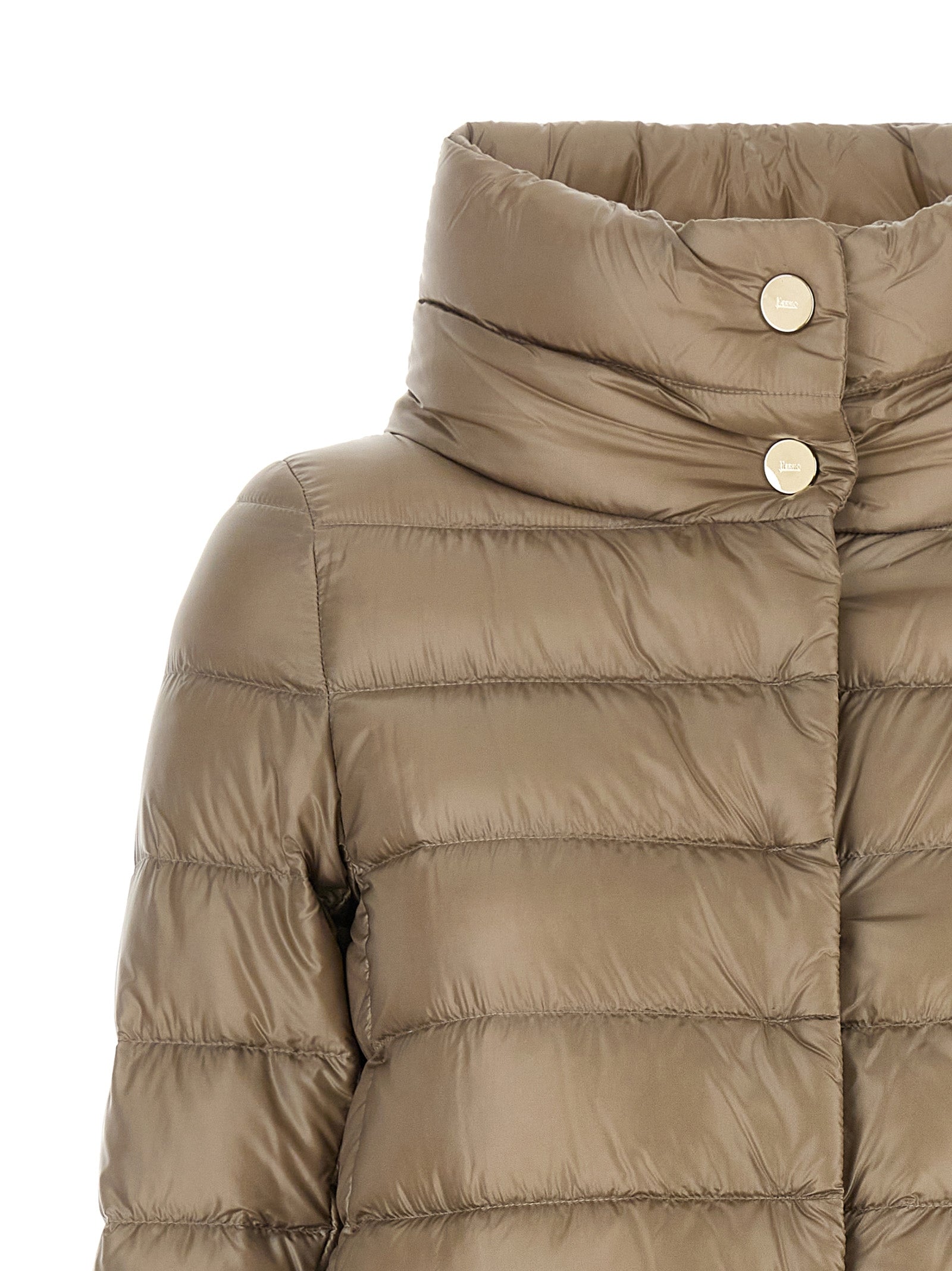 Herno Amelia Down Jacket - Luxurious Beige Polyamide Elegance