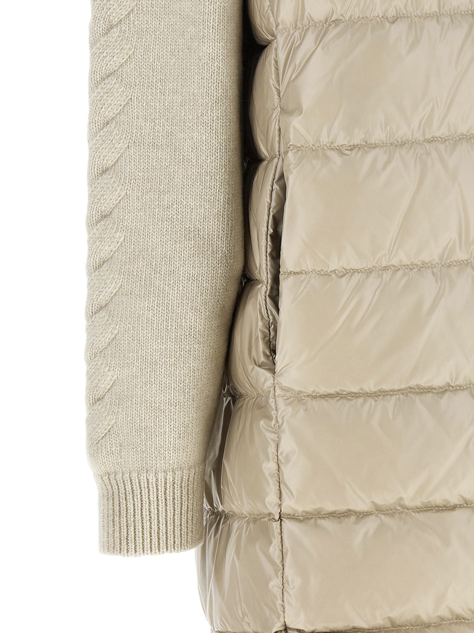 Herno Beige Full-Length Jacket - Luxury Hybrid Design for Winter