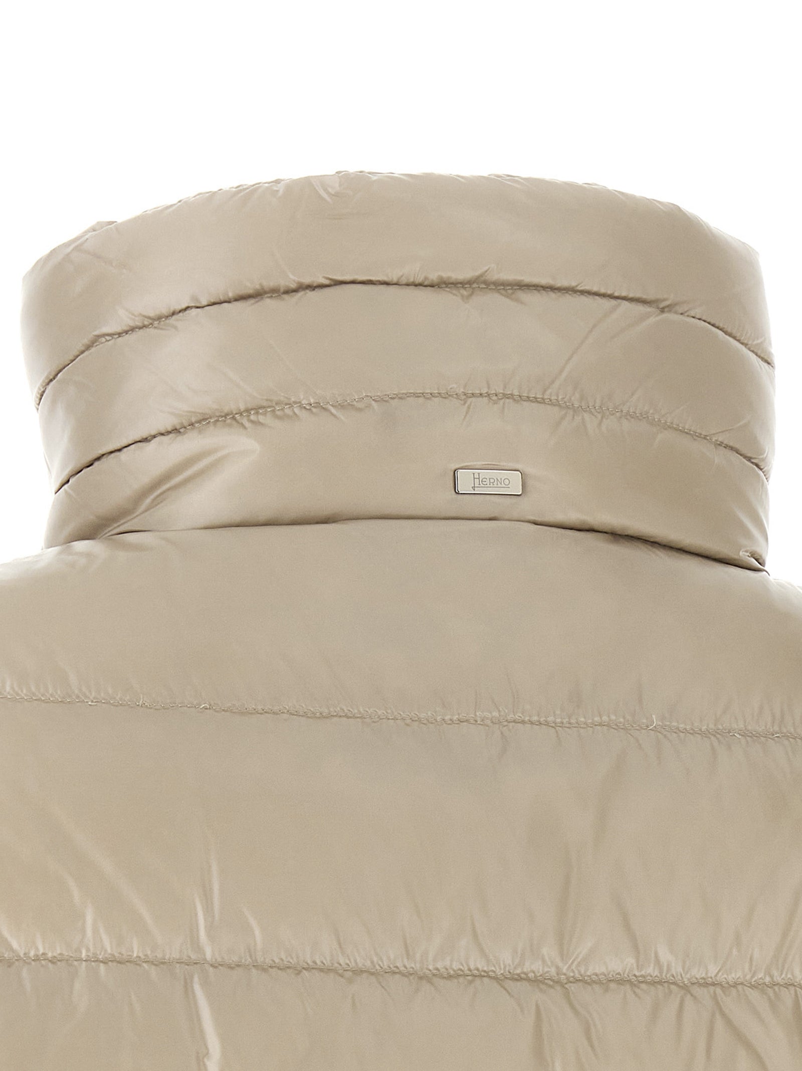 Herno Beige Full-Length Jacket - Luxury Hybrid Down Elegance