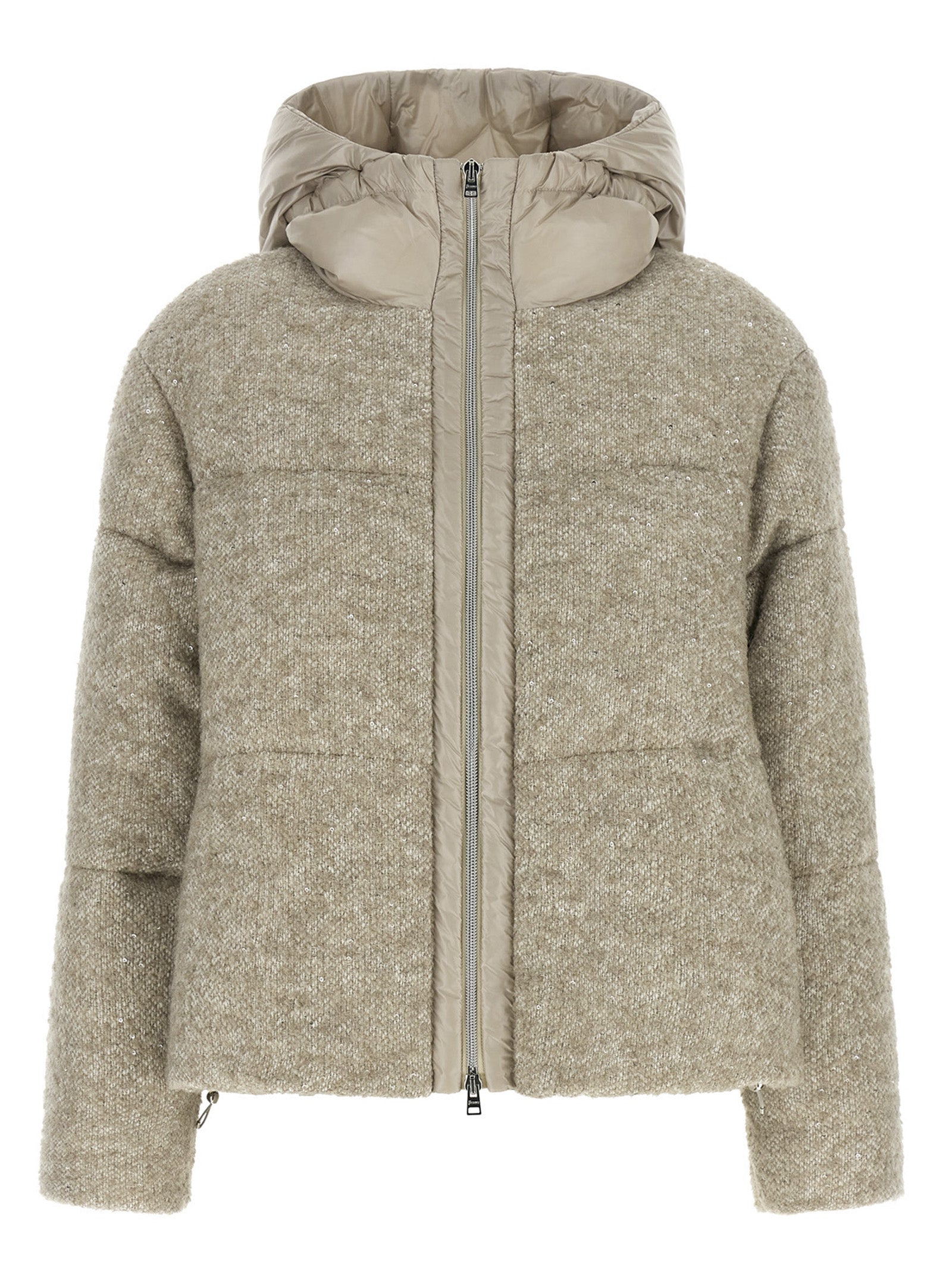 Herno Beige Wool Full-Length Jacket - Elevate Your Elegance