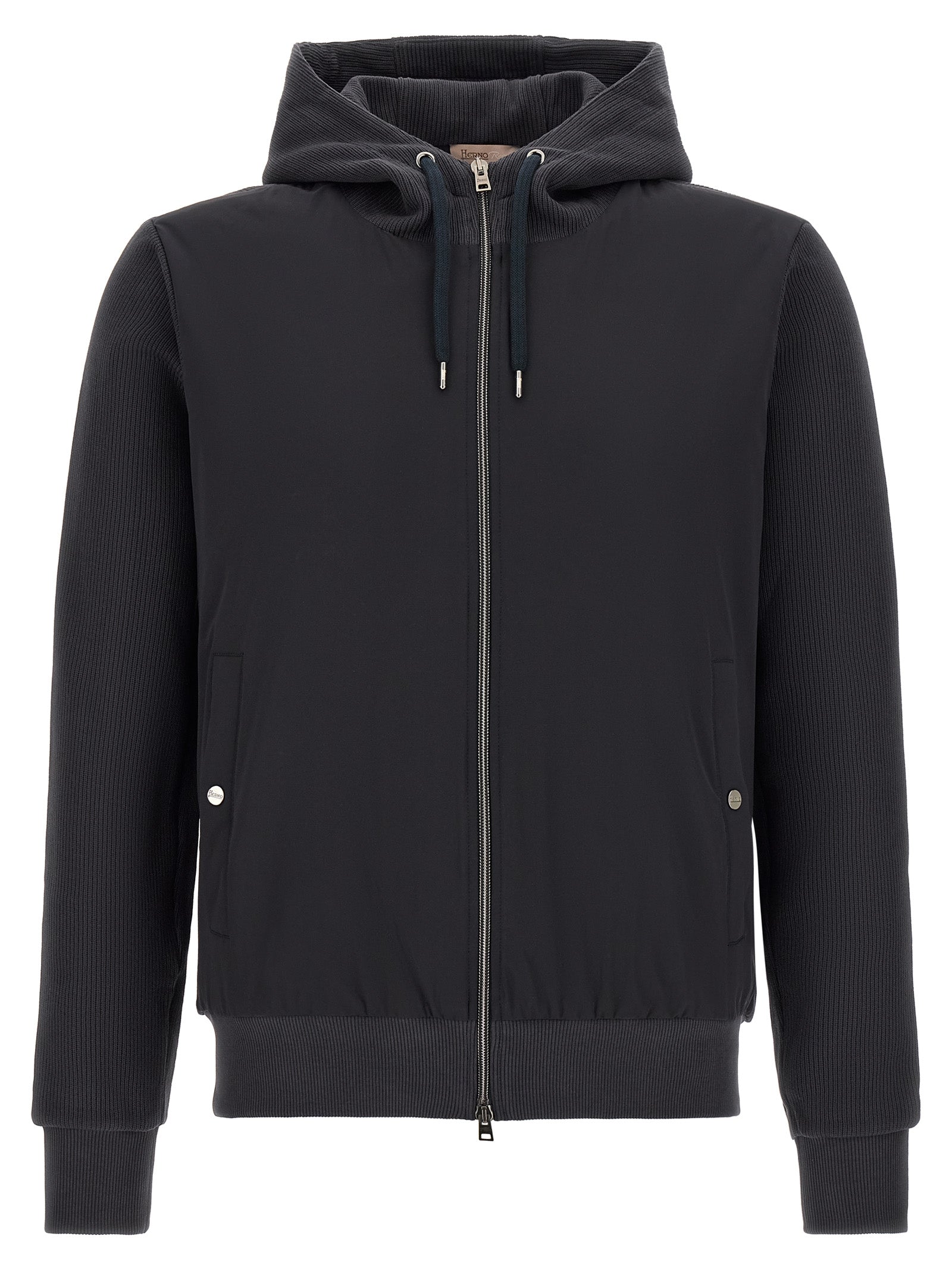 Herno Blue Cotton Shell Jacket - Elevate Your Luxury Wardrobe