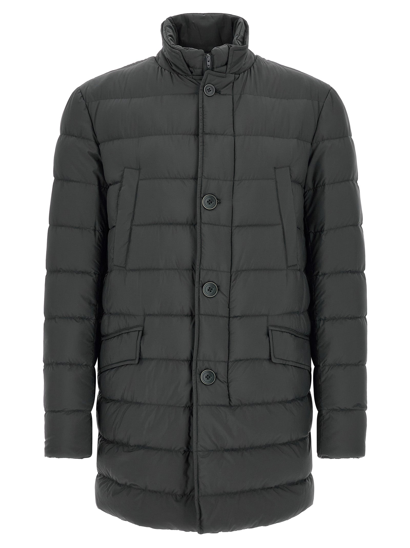 Herno Gray Polyamide Coat - Timeless Elegance for the Discerning