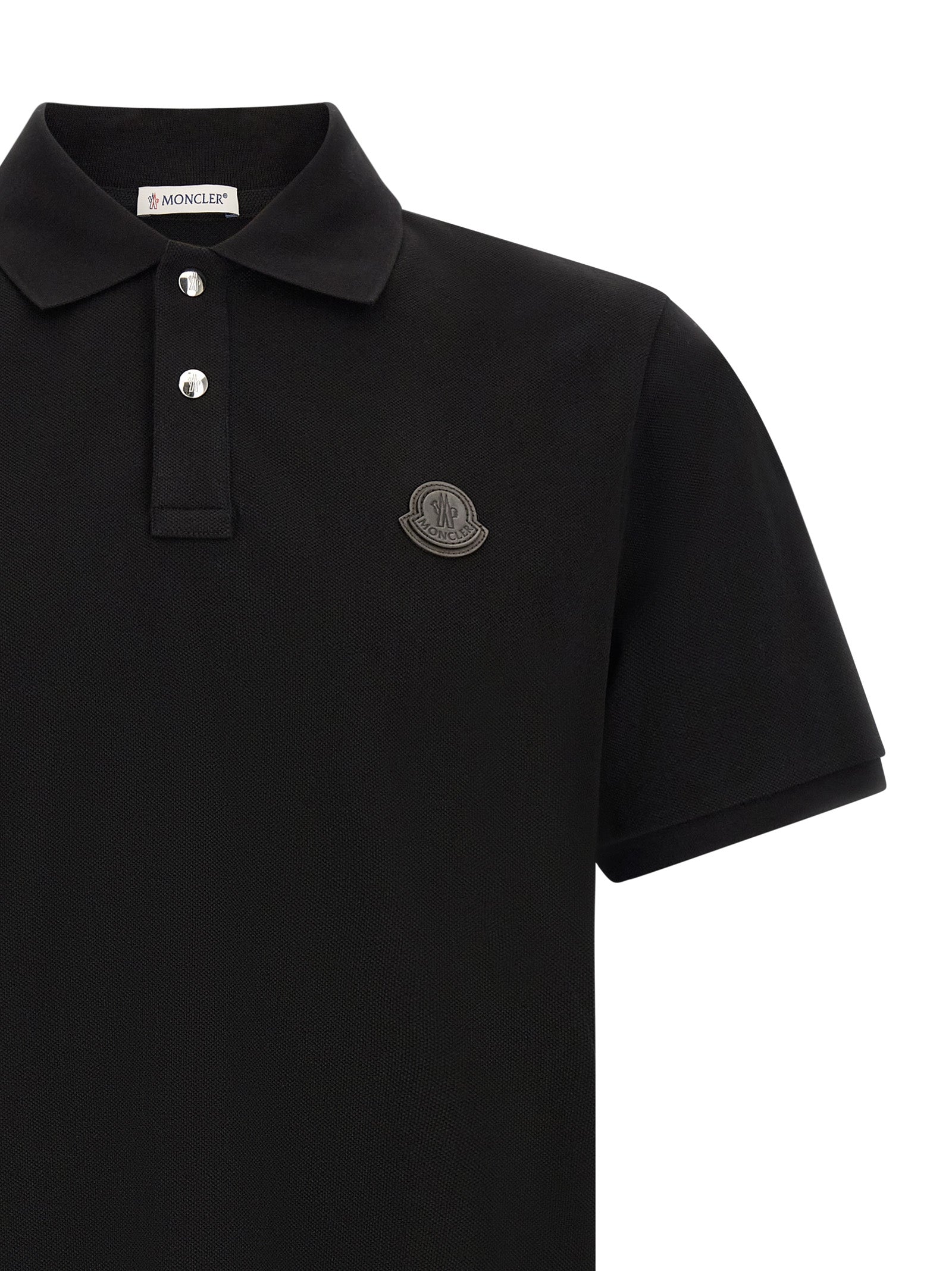 Moncler Black Leather Polo Shirt - Elevate Your Luxury Wardrobe