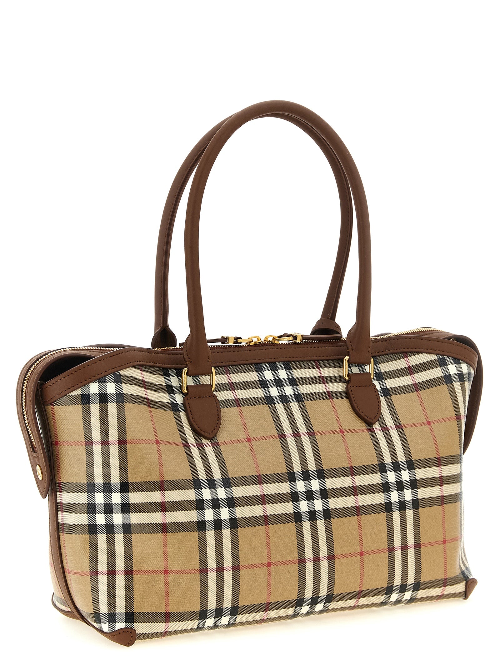 Burberry Small Tote Bag - Timeless Luxury in Beige Cotton