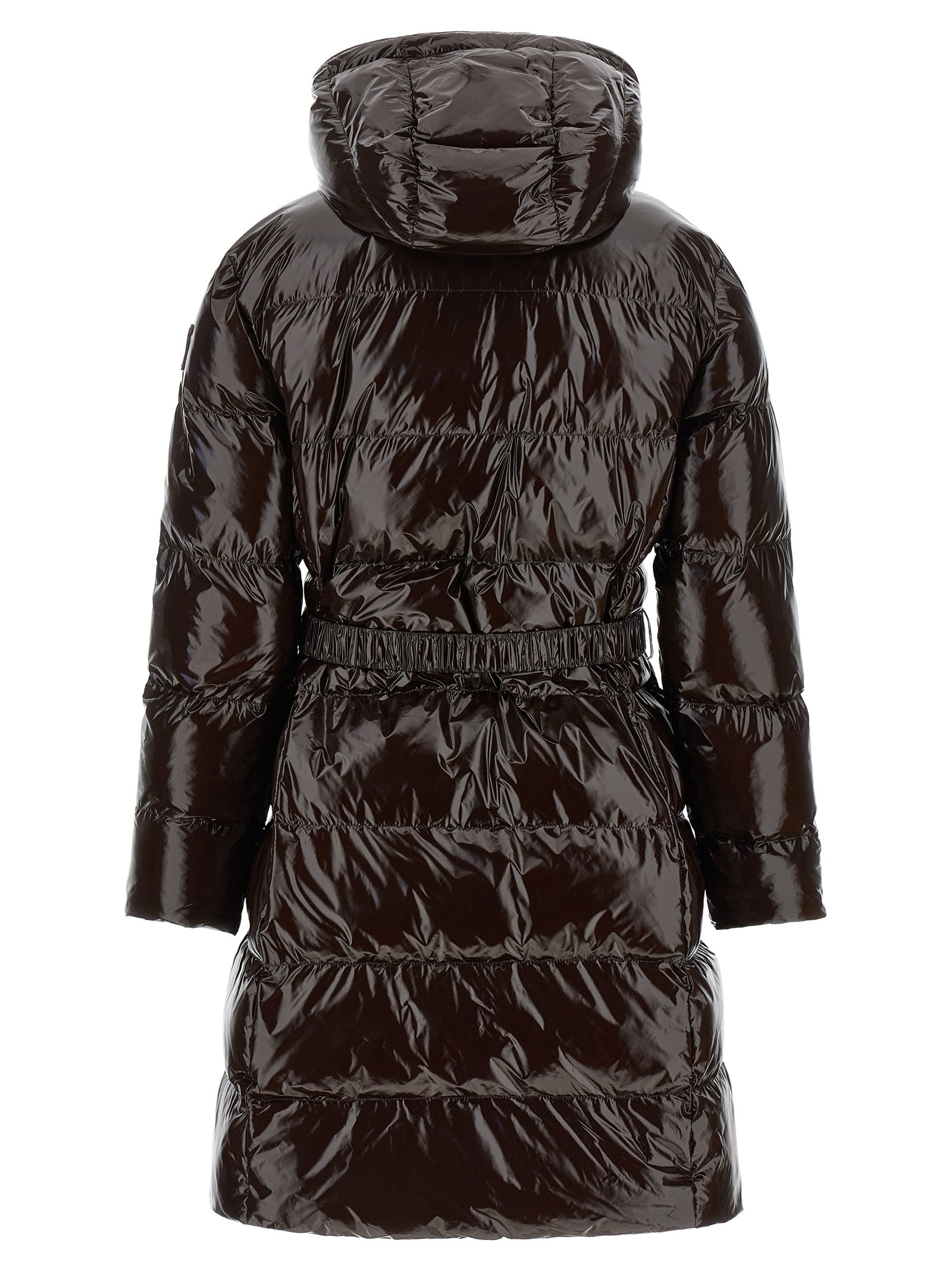 PINKO Brown Full-Length Down Jacket - Embrace Winter Elegance