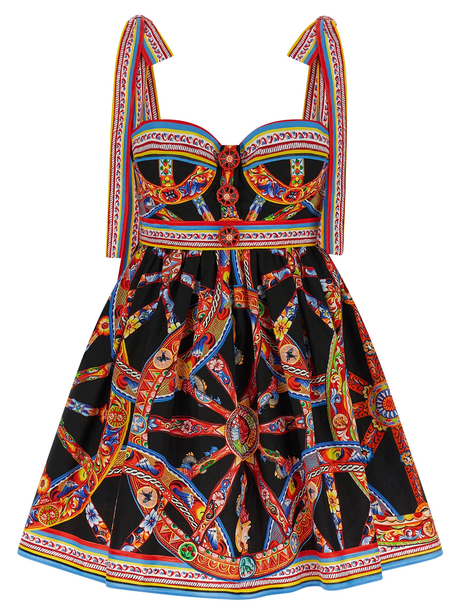 Dolce & Gabbana Multicolor Cotton Mini Dress - Exquisite Elegance