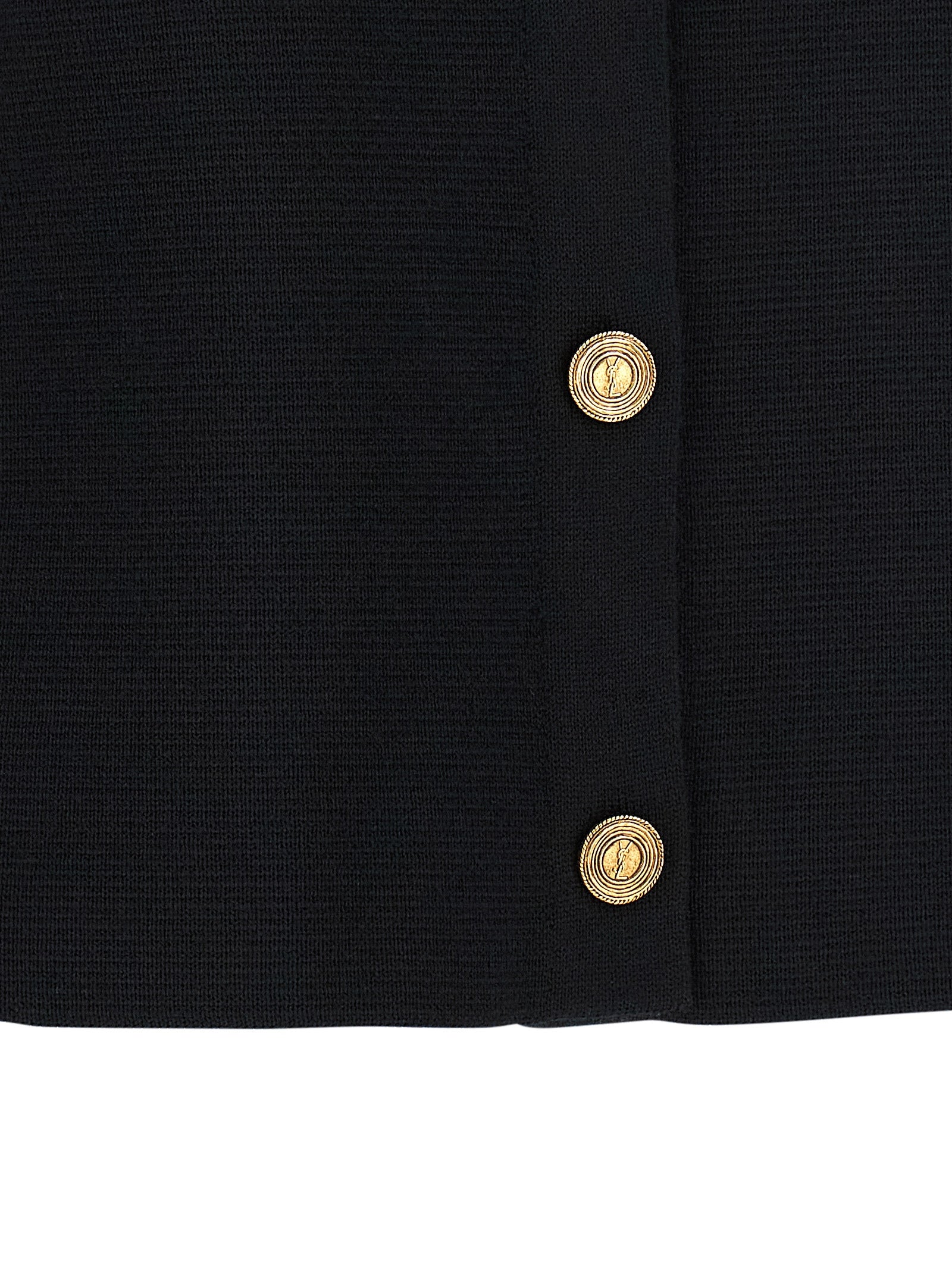 Saint Laurent Black Wool Cardigan - Timeless Elegance Redefined