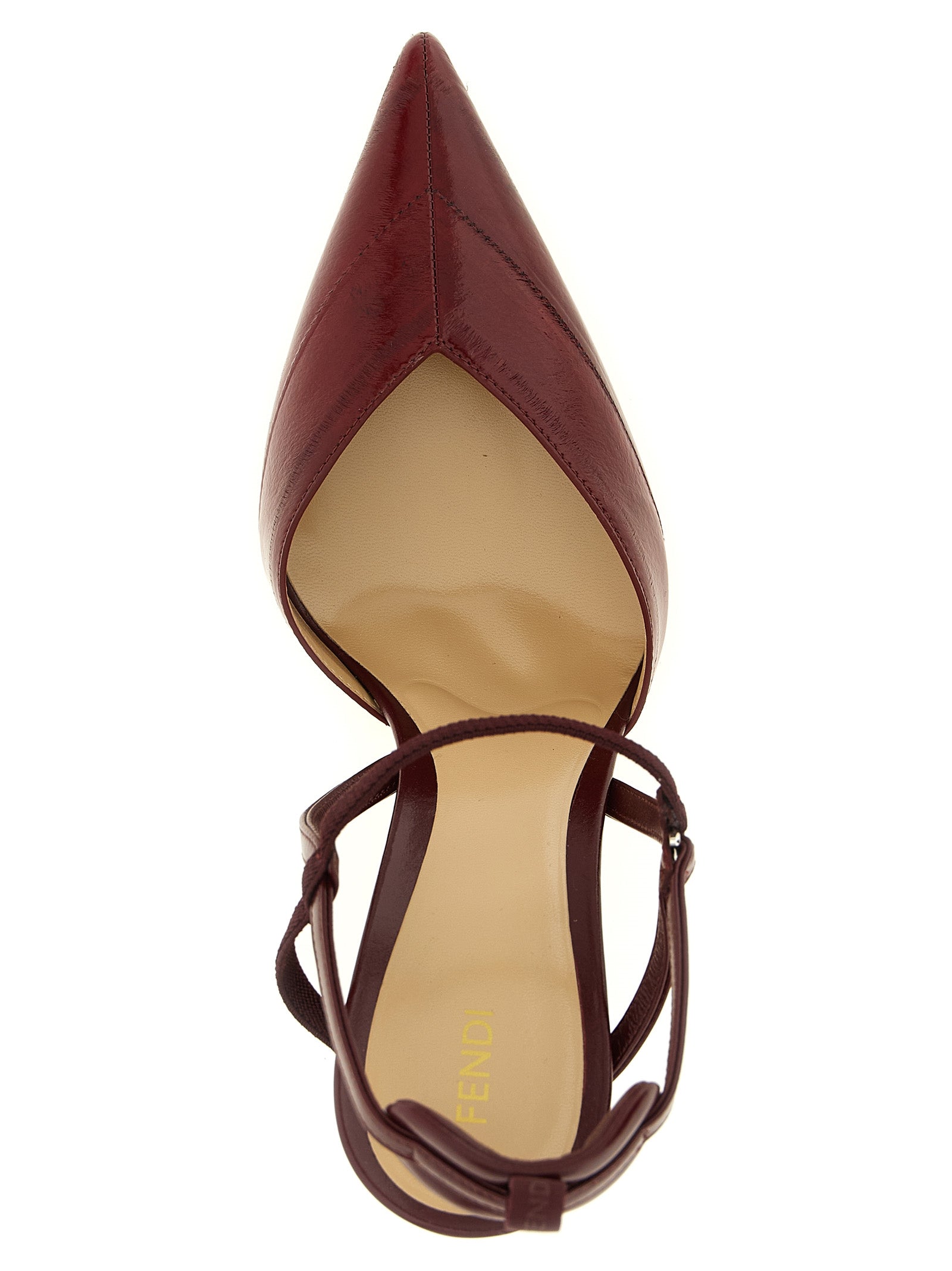 Fendi Bordeaux Lamb Leather Platform Pumps - Exquisite Elegance