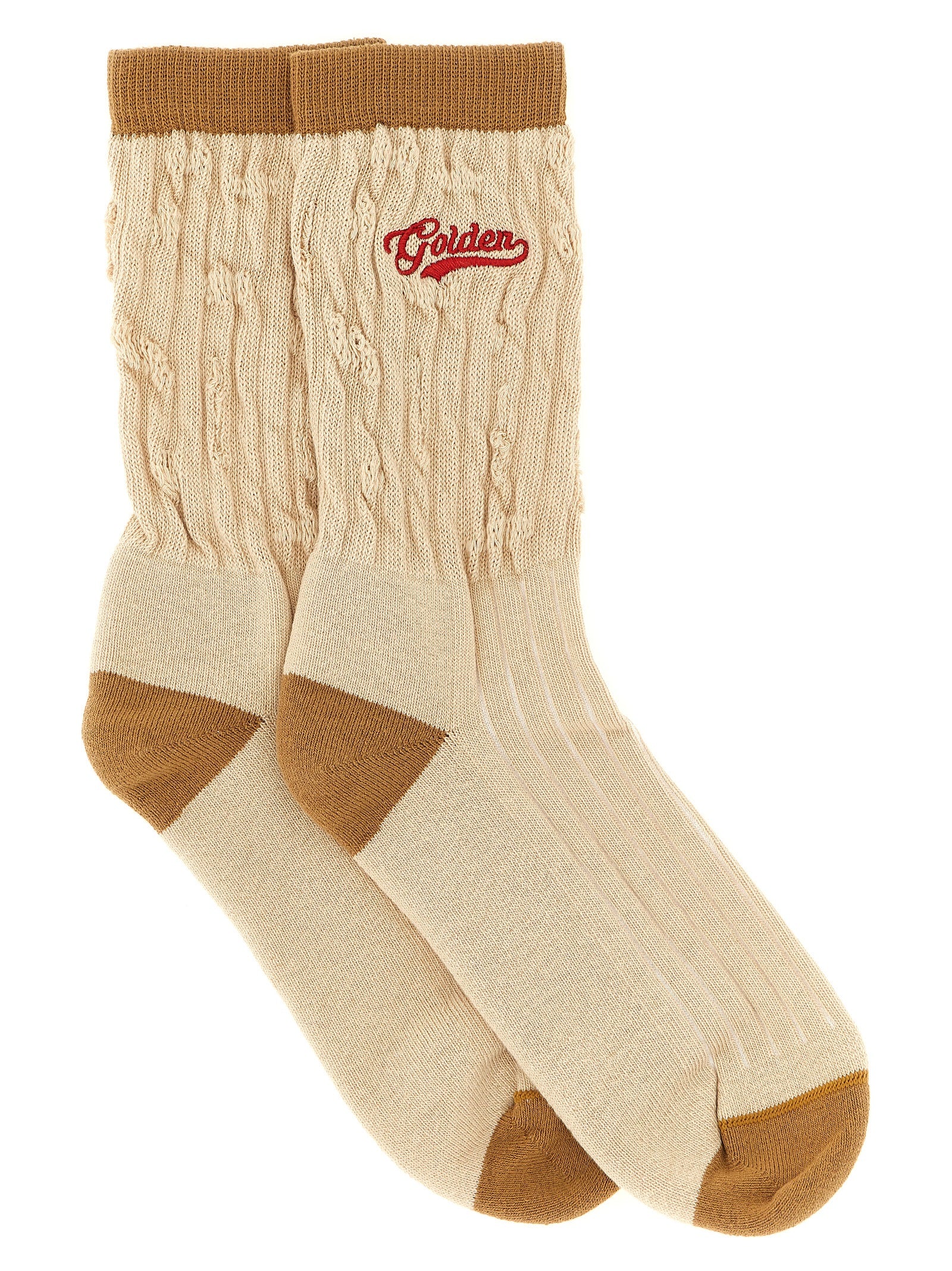 Golden Goose Beige Cotton Socks - Elevate Your Elegance