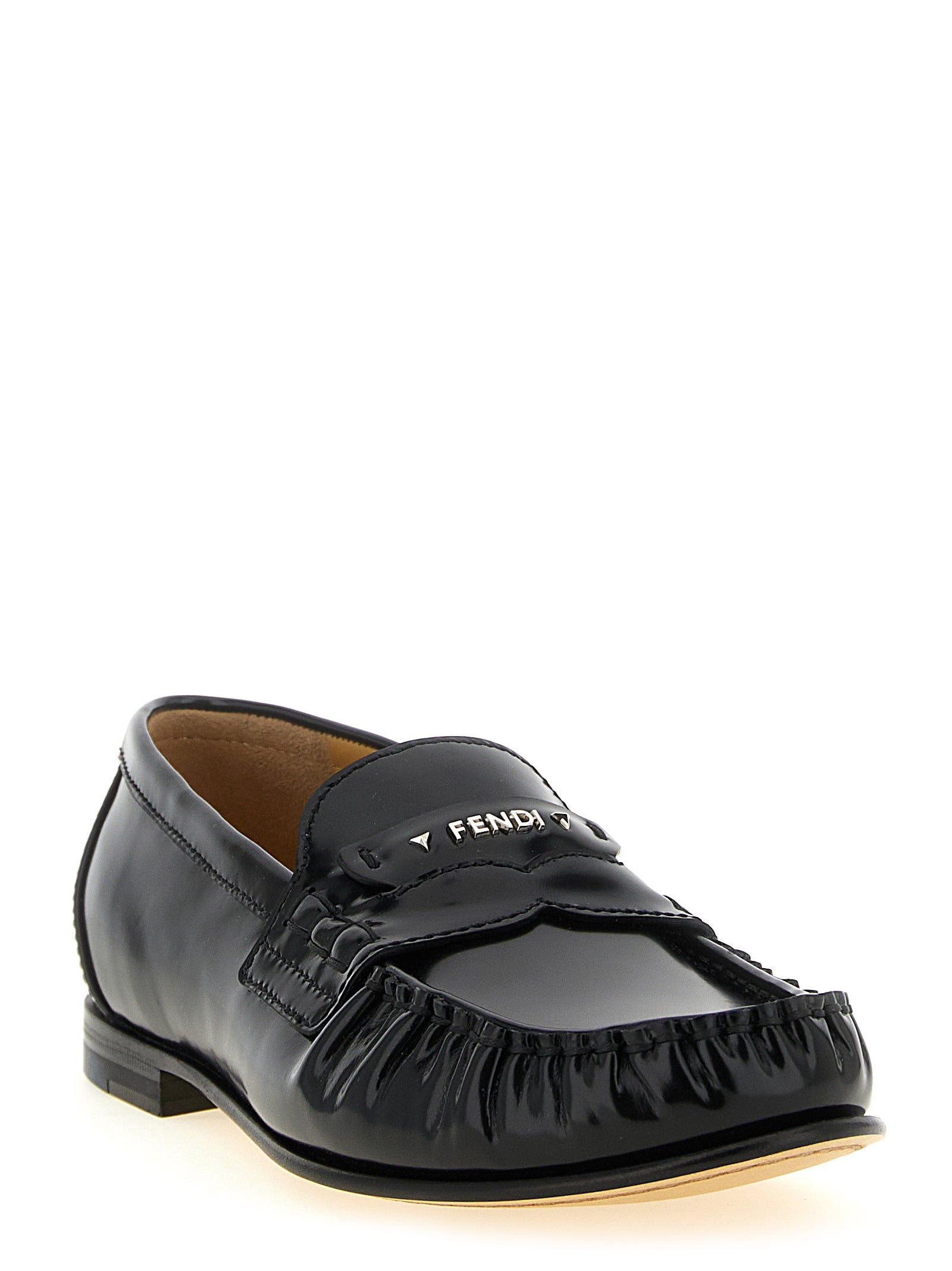 Fendi Black Calfskin Slip-On Loafers - Timeless Luxury Footwear