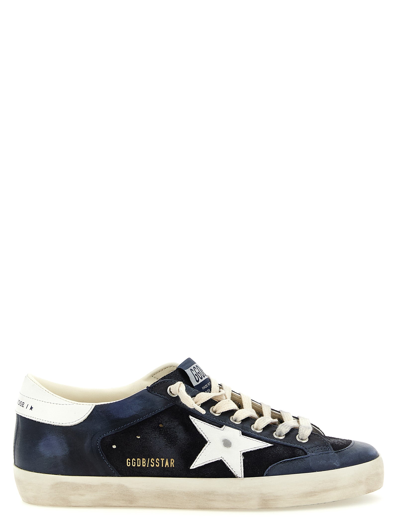 Golden Goose Blue Cowhide Low Top Sneakers - Urban Luxury Redefined