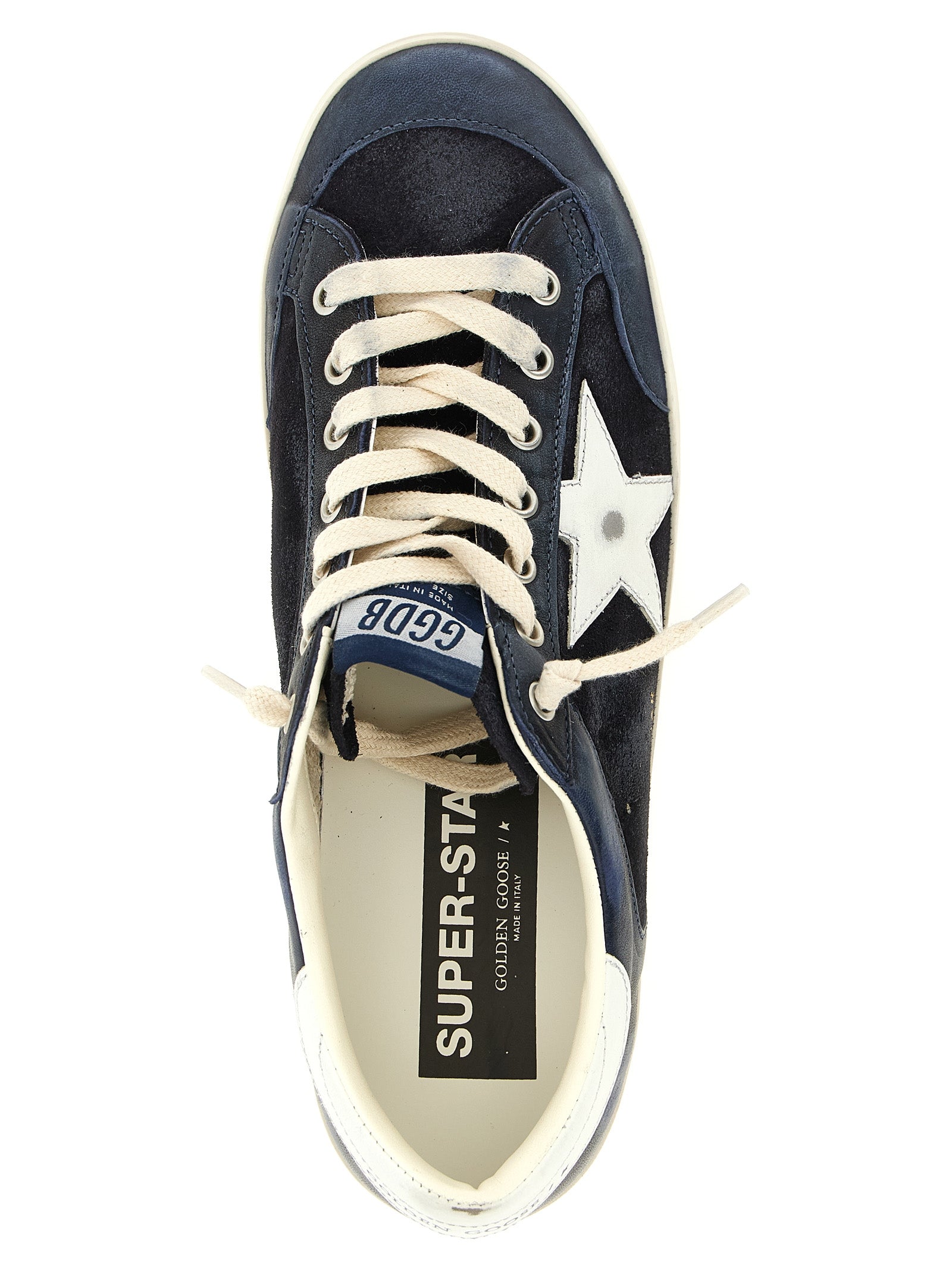 Golden Goose Blue Cowhide Low Top Sneakers - Urban Luxury Chic