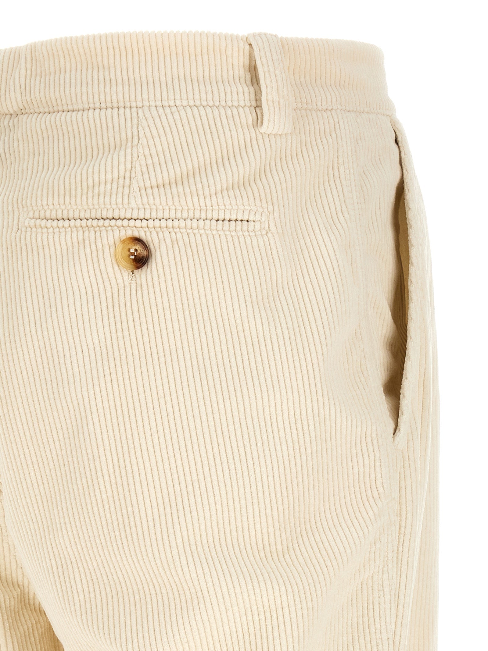 Brunello Cucinelli Beige Cotton Casual Pants