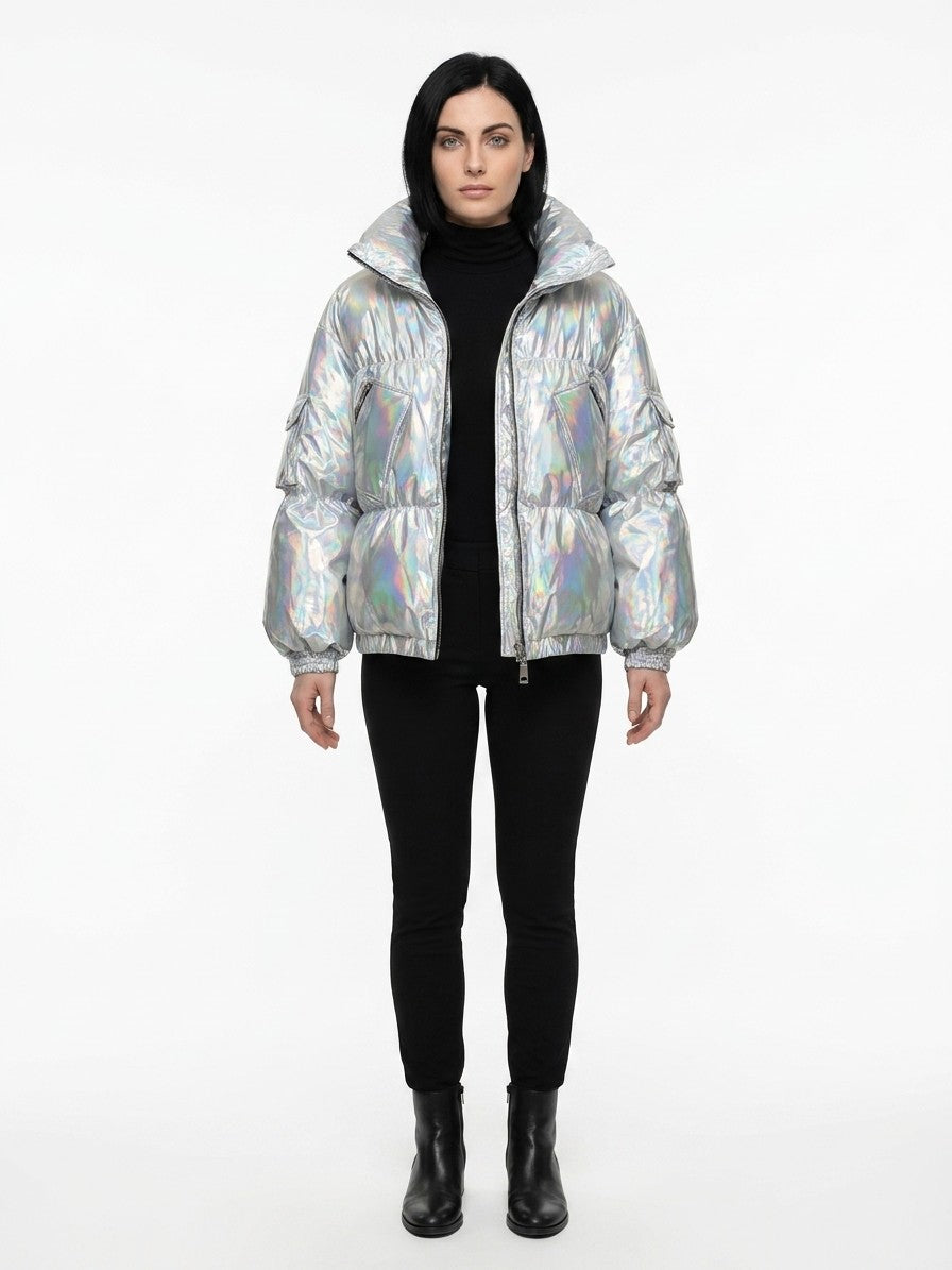 Dolce & Gabbana Silver Shell Jacket - Elevate Your Luxe Style