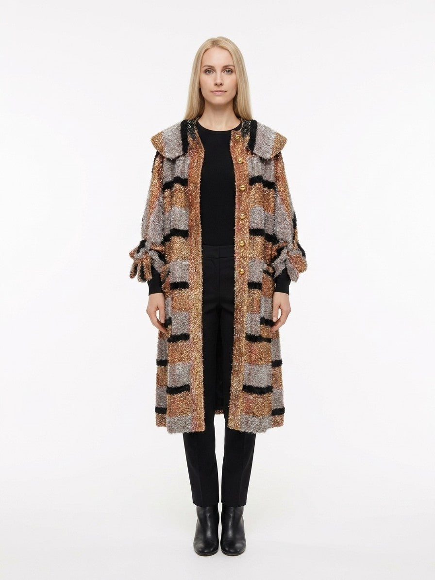 Dolce & Gabbana Multicolor Leather Coat - Timeless Luxury Statement