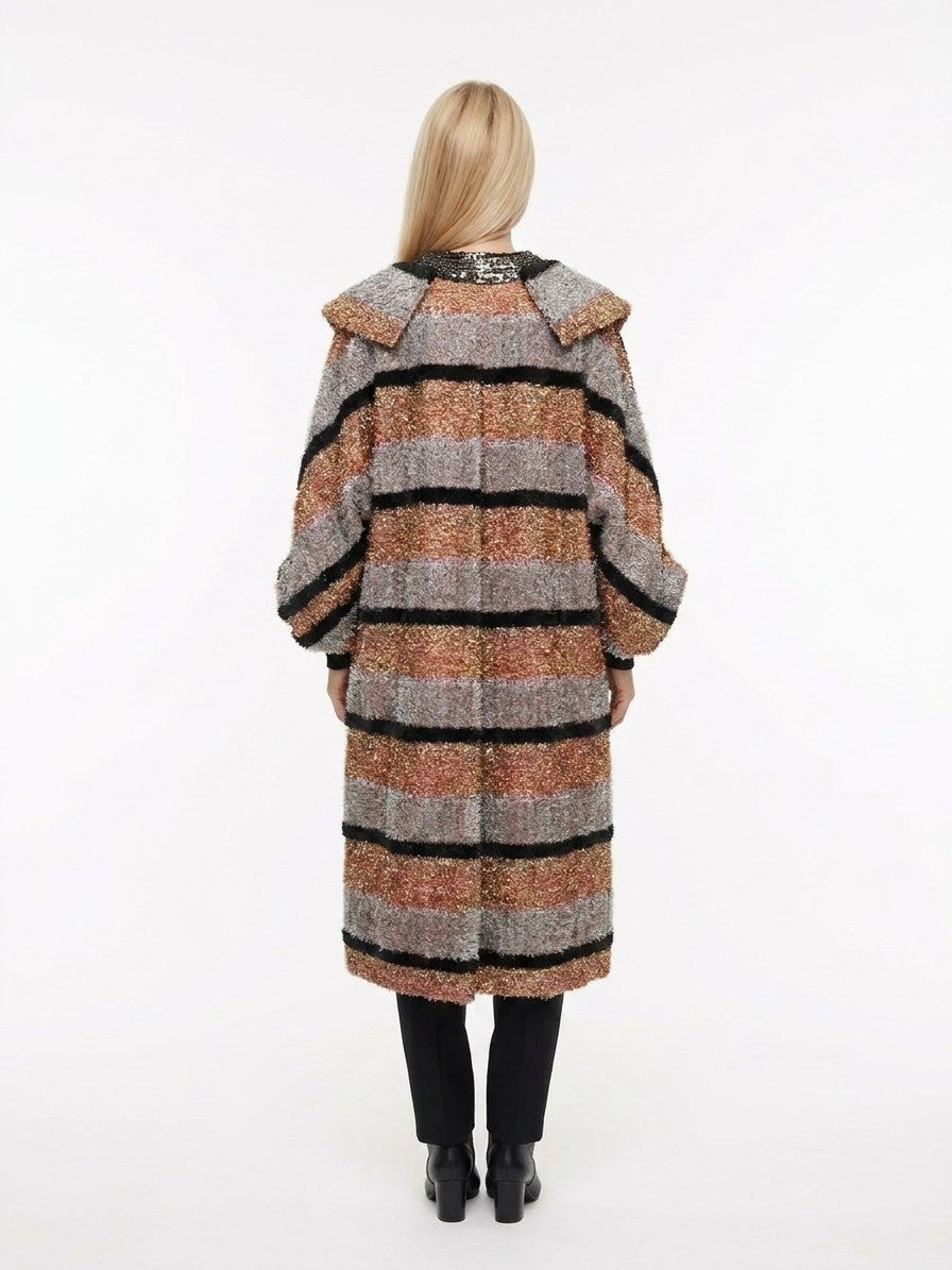 Dolce & Gabbana Multicolor Leather Coat - Timeless Luxury Elegance
