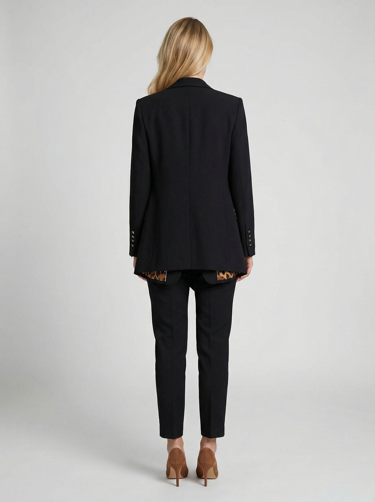 Dolce & Gabbana Black Polyester Coat - Timeless Luxury Elegance
