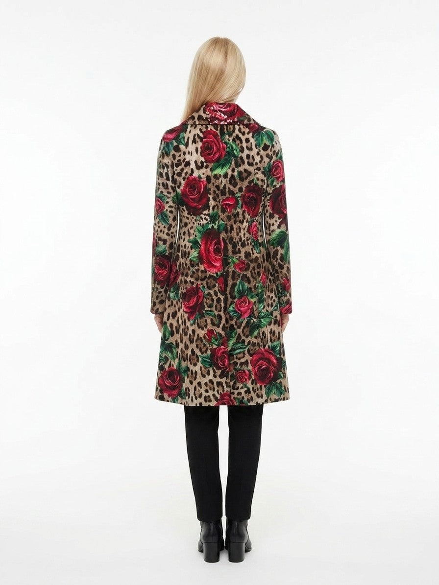 Dolce & Gabbana Multicolor Wool Coat - Exquisite Italian Elegance
