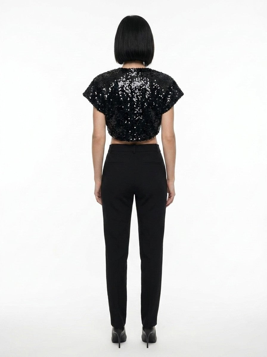 Dolce & Gabbana Black Cropped Jacket - Timeless Luxury Elegance