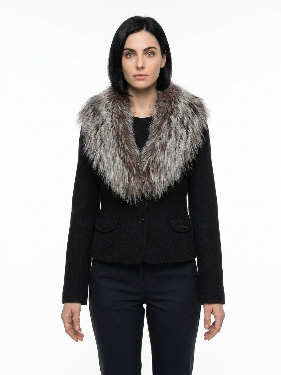 Dolce & Gabbana Black Virgin Wool Jacket - Timeless Elegance