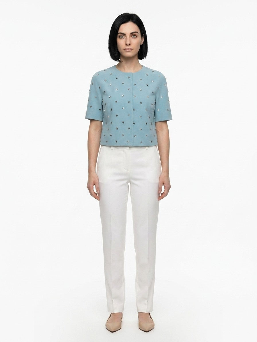Dolce & Gabbana Blue Acetate Jacket - Exquisite Luxury Fashion