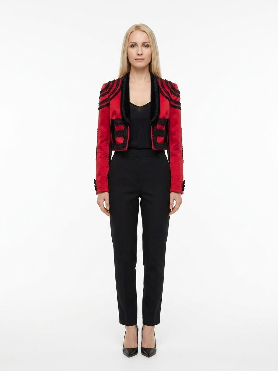 Dolce & Gabbana Bicolor Cotton Full-Length Jacket for Luxe Appeal