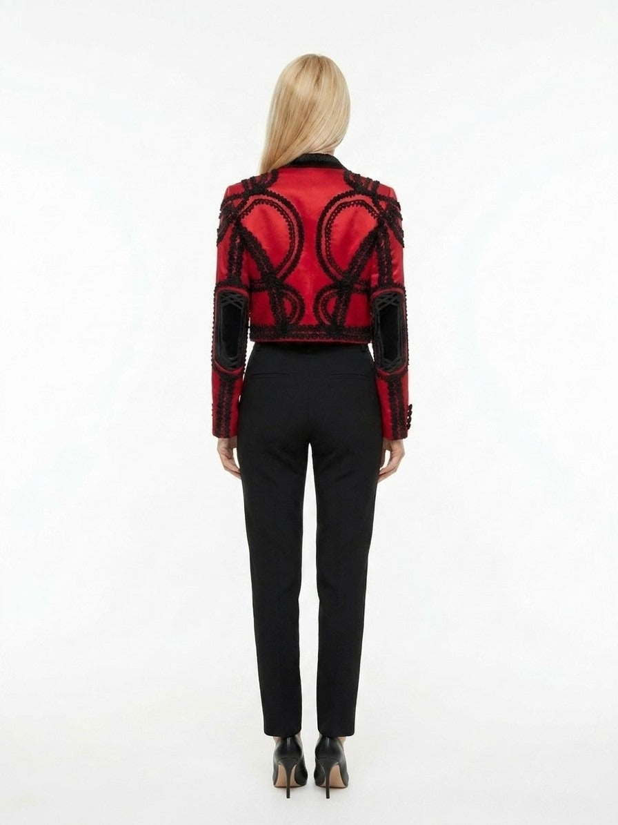 Dolce & Gabbana Bicolor Cotton Full-Length Jacket for Luxe Appeal