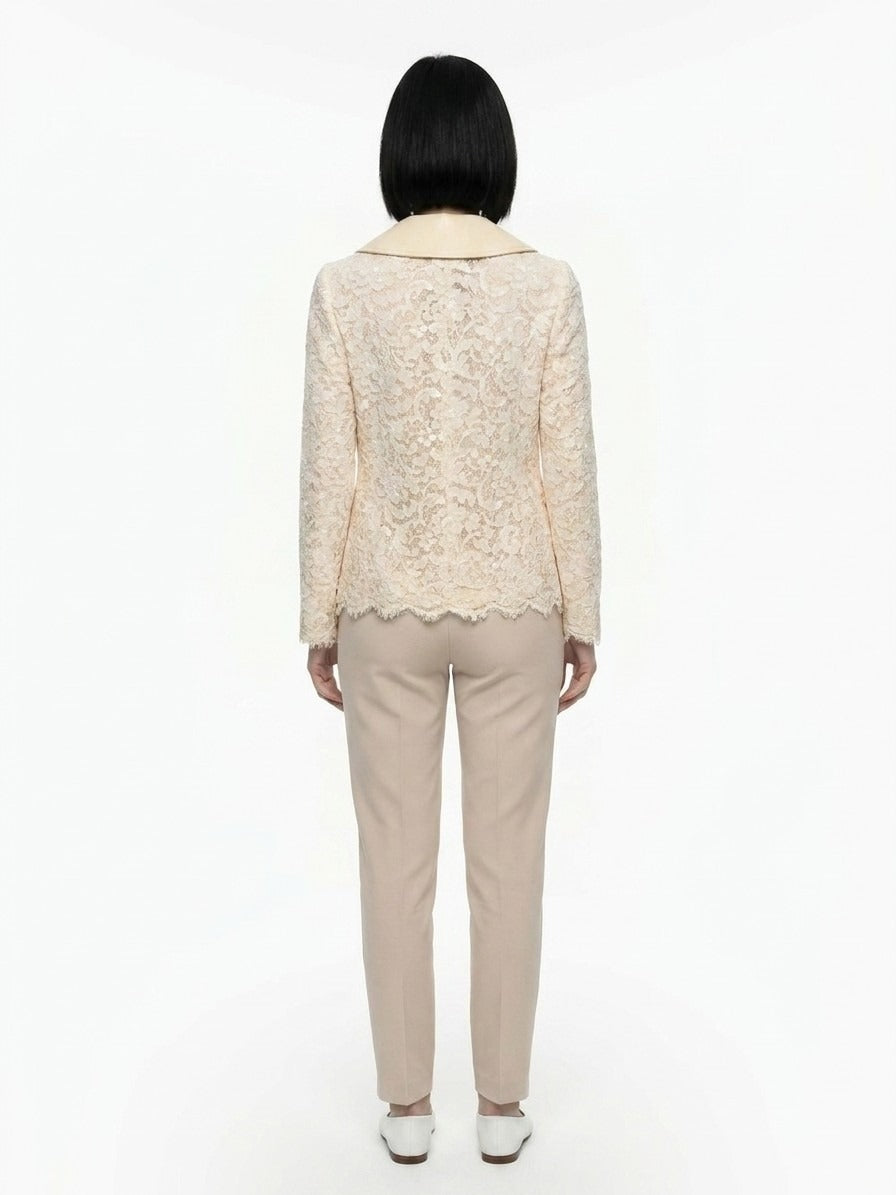 Dolce & Gabbana Beige Cotton Jacket - Timeless Luxury Statement