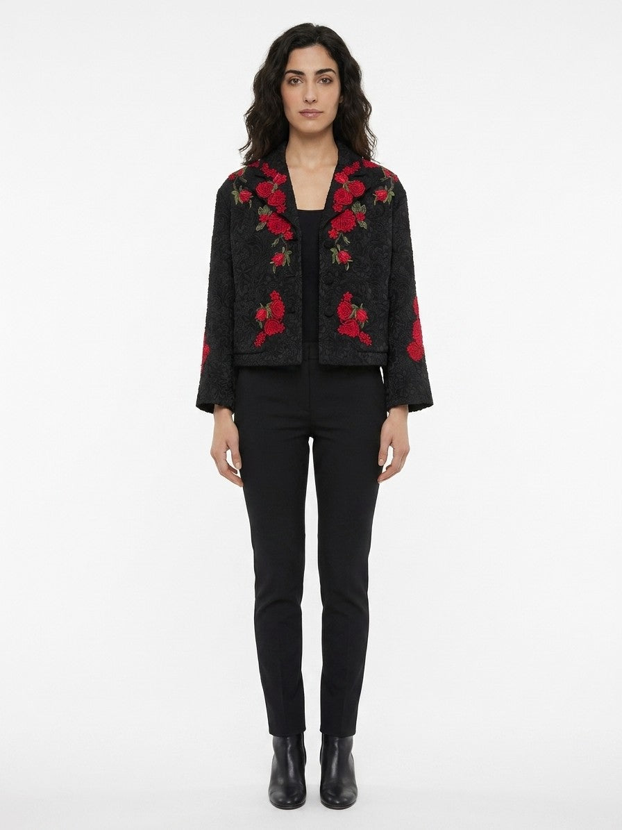 Dolce & Gabbana Black Cotton Biker Jacket - Timeless Luxury