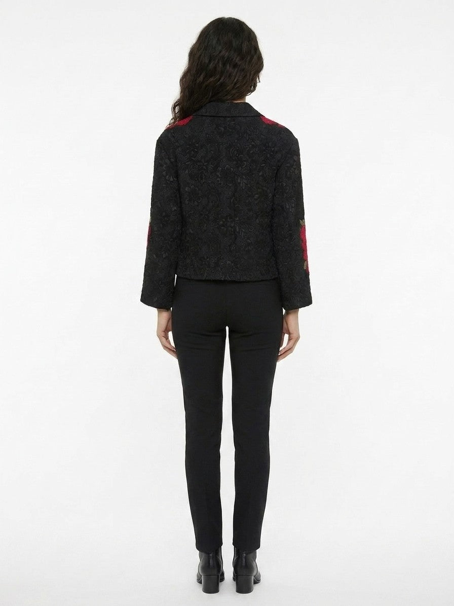 Dolce & Gabbana Black Cotton Biker Jacket - Luxury Fashion Statement