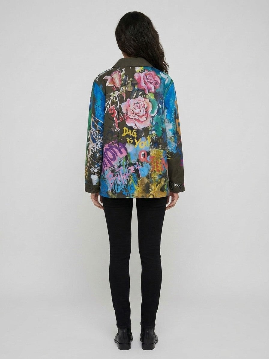Dolce & Gabbana Multicolor Cotton Full-Length Jacket - Timeless Elegance