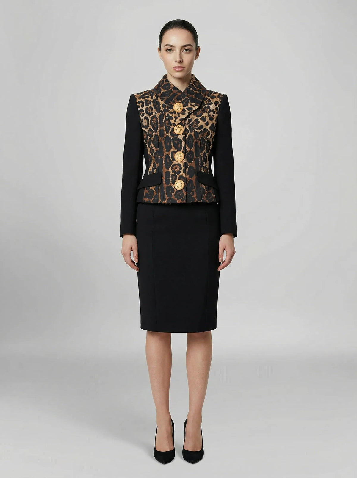 Dolce & Gabbana Black Metallic Fibre Jacket