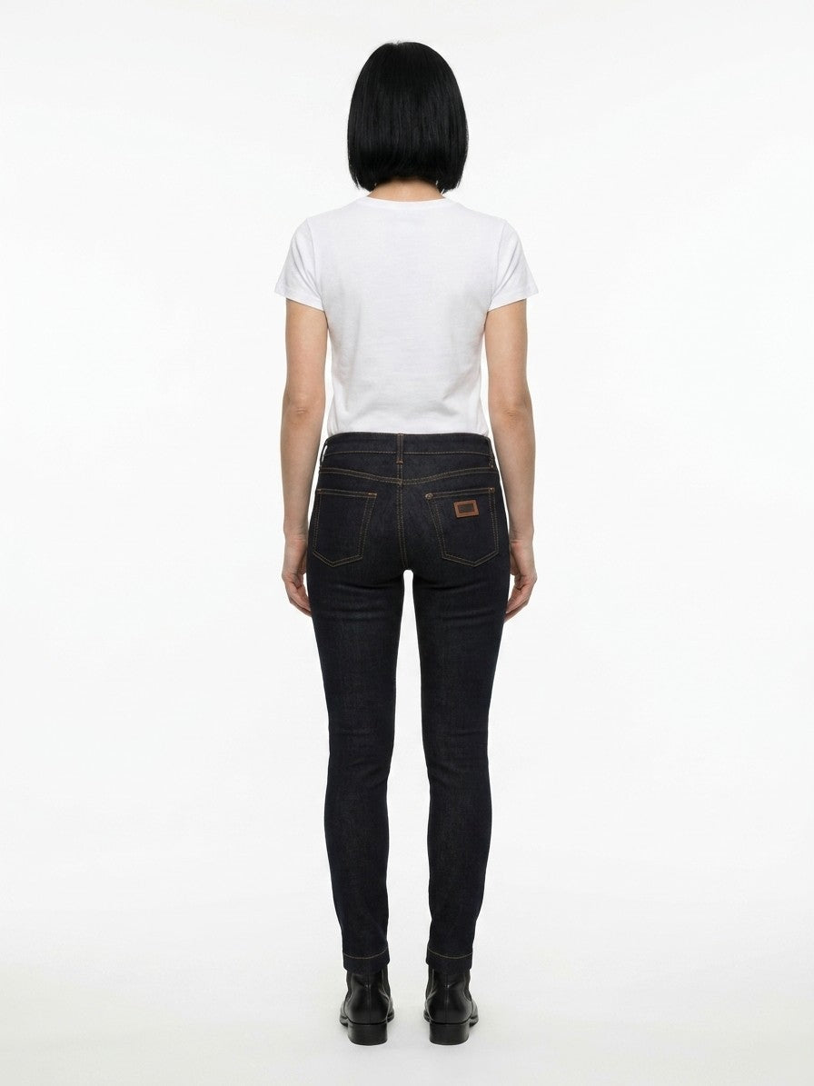 Elevate your style with Dolce & Gabbana Blue Cotton Skinny Jeans, crafted in Italy for the discerning individual who embraces luxury and sophistication.