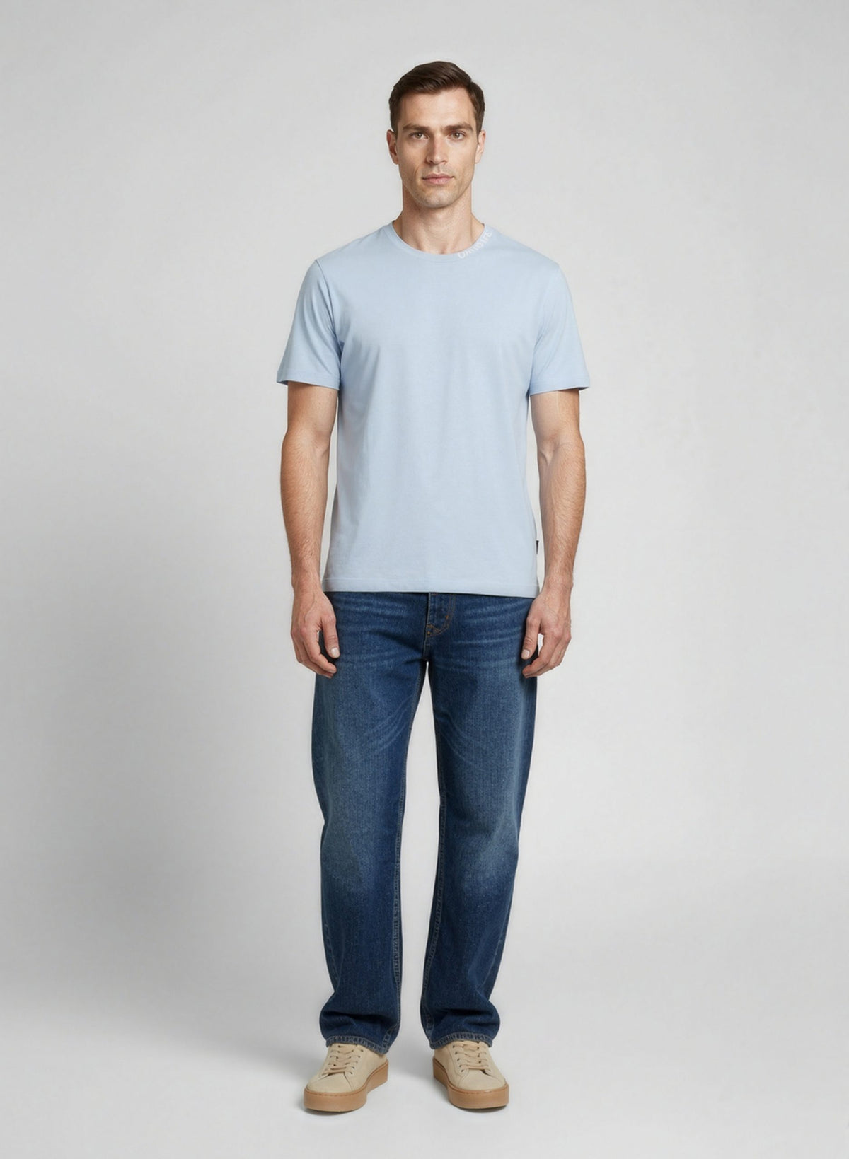 Balmain Blue Cotton T-Shirt - Luxury Casual Elegance