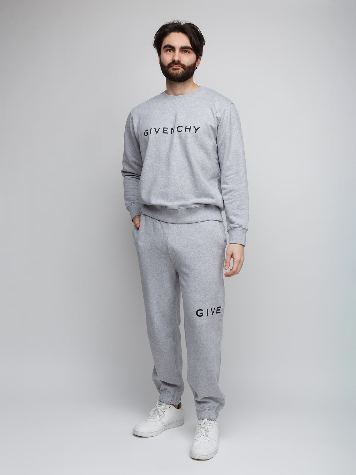 Givenchy Gray Cotton Joggers - Elevate Your Urban Elegance