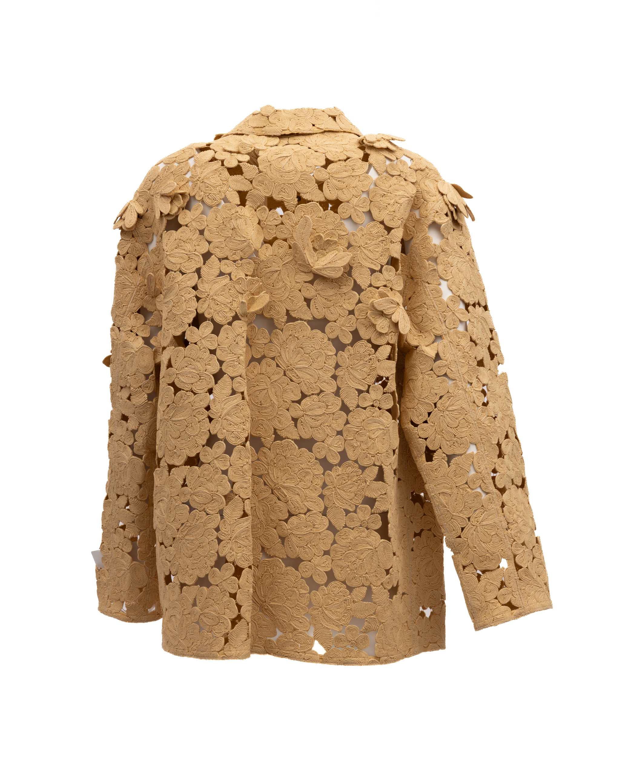 Valentino Garavani Beige Floral Lace Jacket
