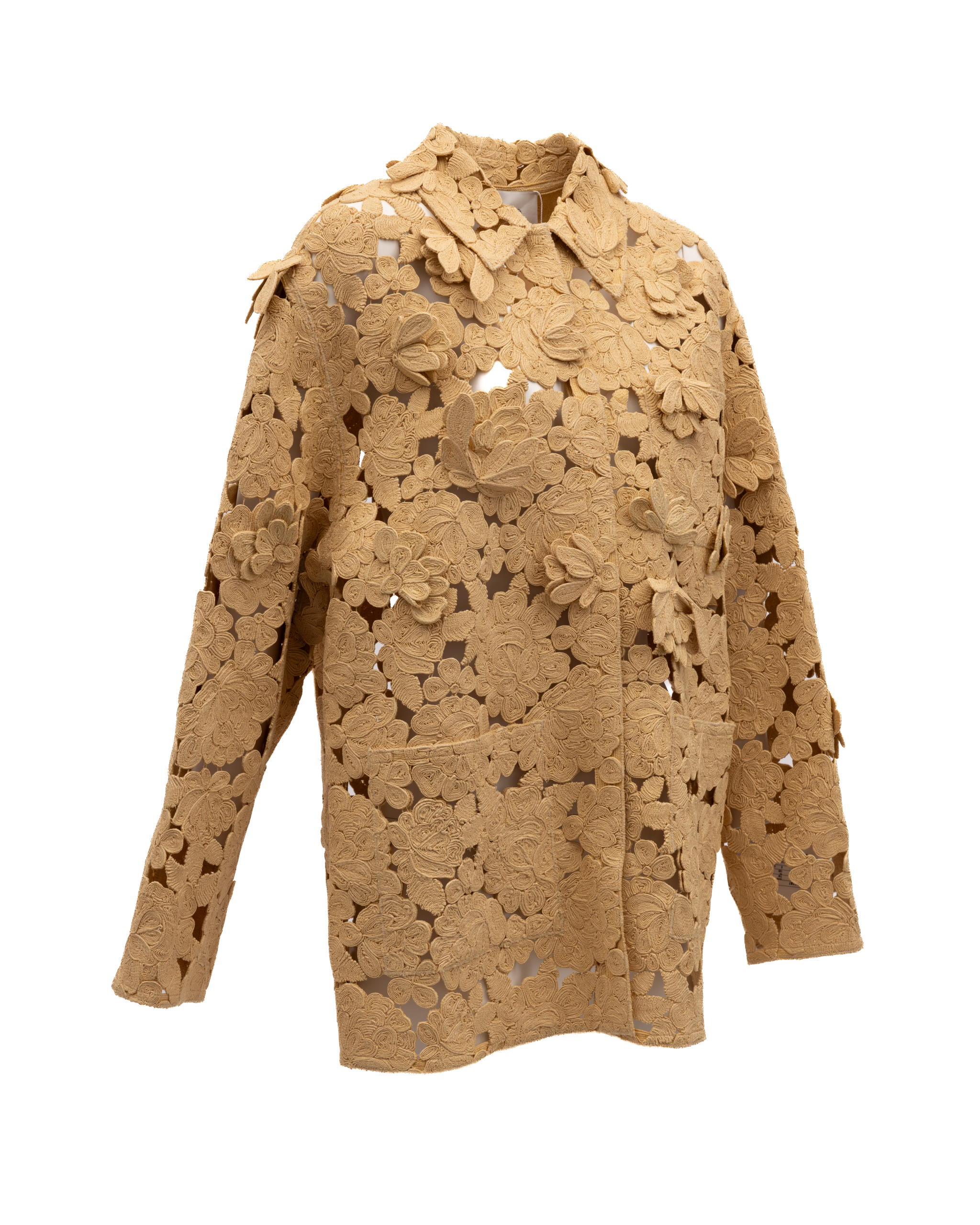 Valentino Garavani Beige Floral Lace Jacket