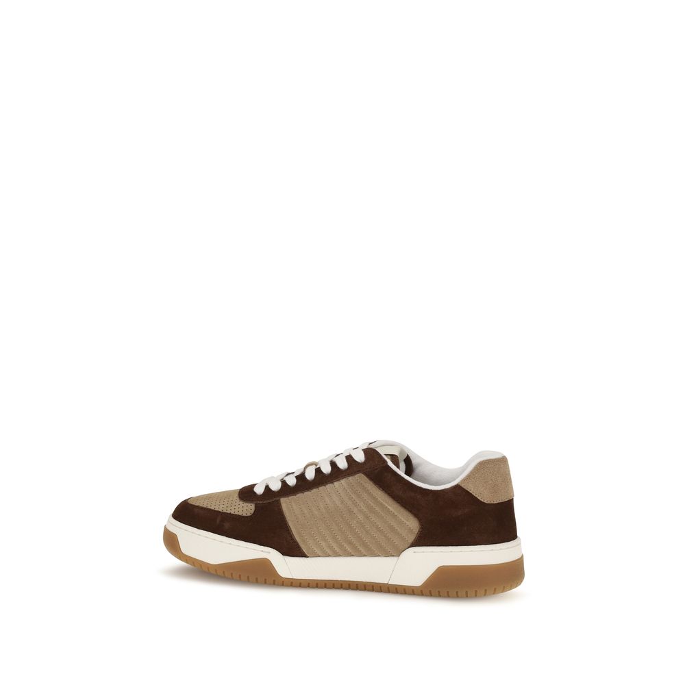 Indulge in the elegance of Valentino Garavani's Brown Napa Leather Athletic Sneakers, where exquisite craftsmanship meets luxurious comfort for the discerning individual.