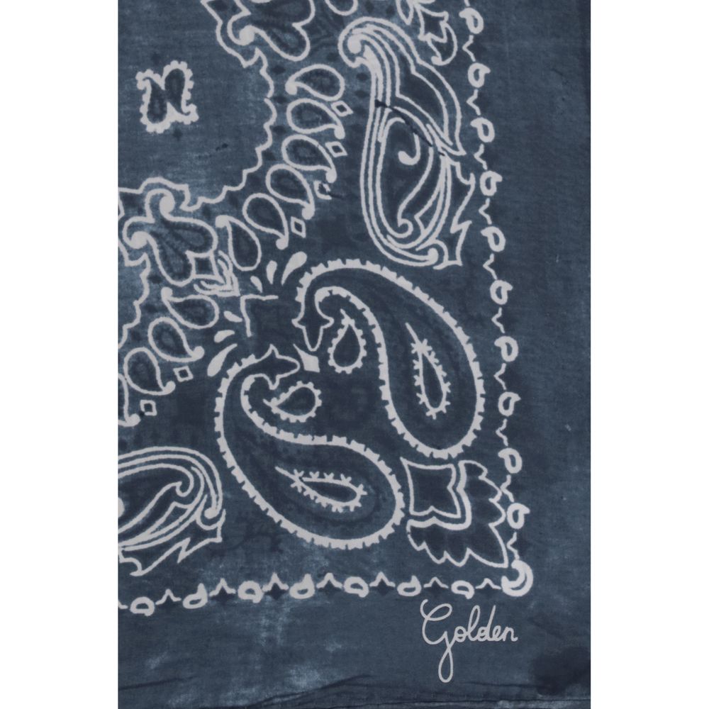 Indulge in the elegance of the Golden Goose Blue Silk Scarf, a luxurious 100% silk accessory that embodies timeless sophistication and Italian craftsmanship.