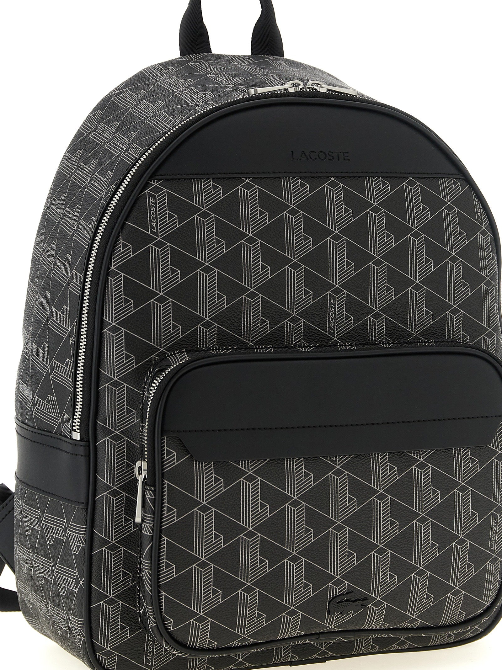 Lacoste Black Pvc Backpack