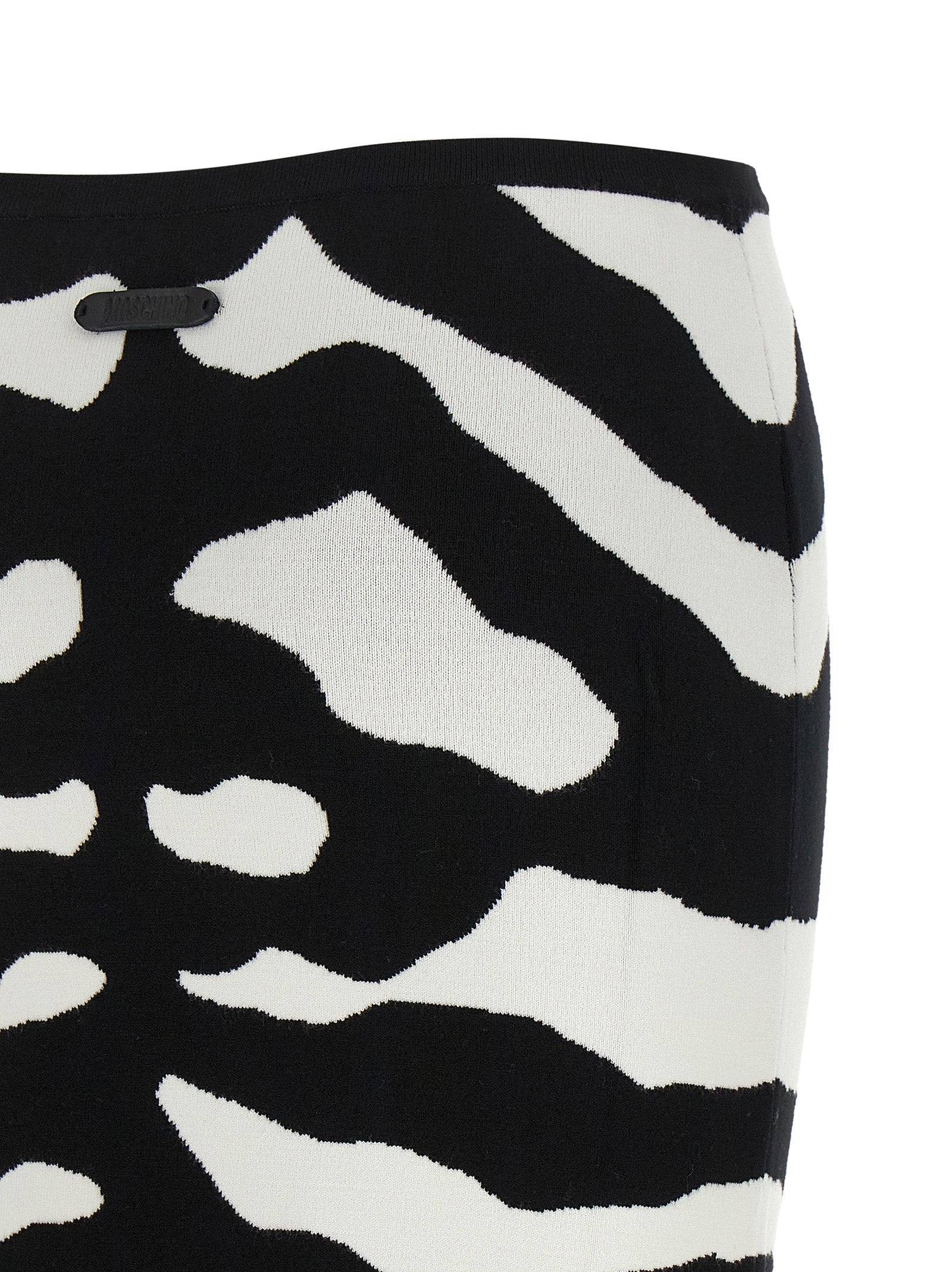 Moschino Bicolor Viscose Midi Skirt