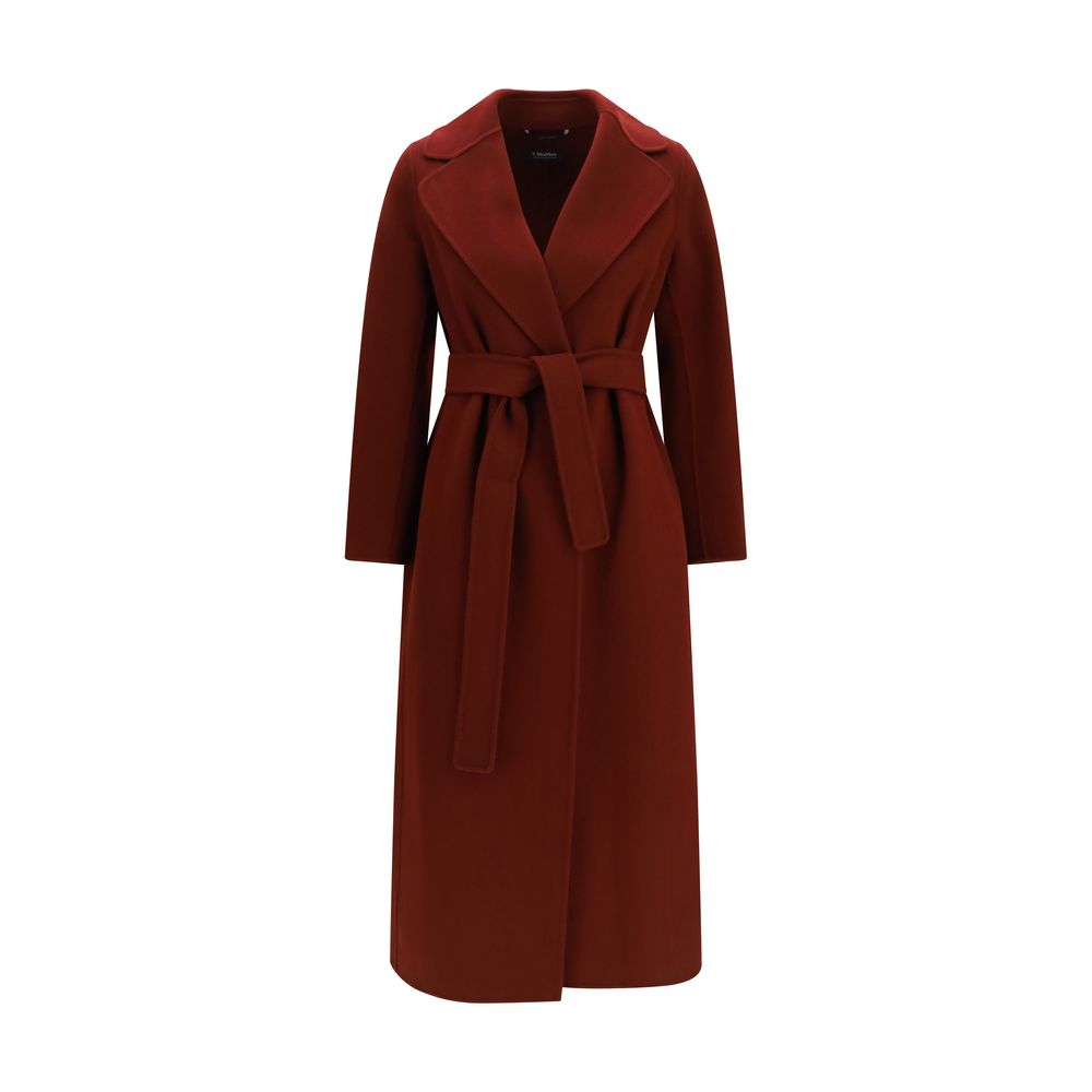 'S Max Mara Bordeaux Wool Oves Aries Coat