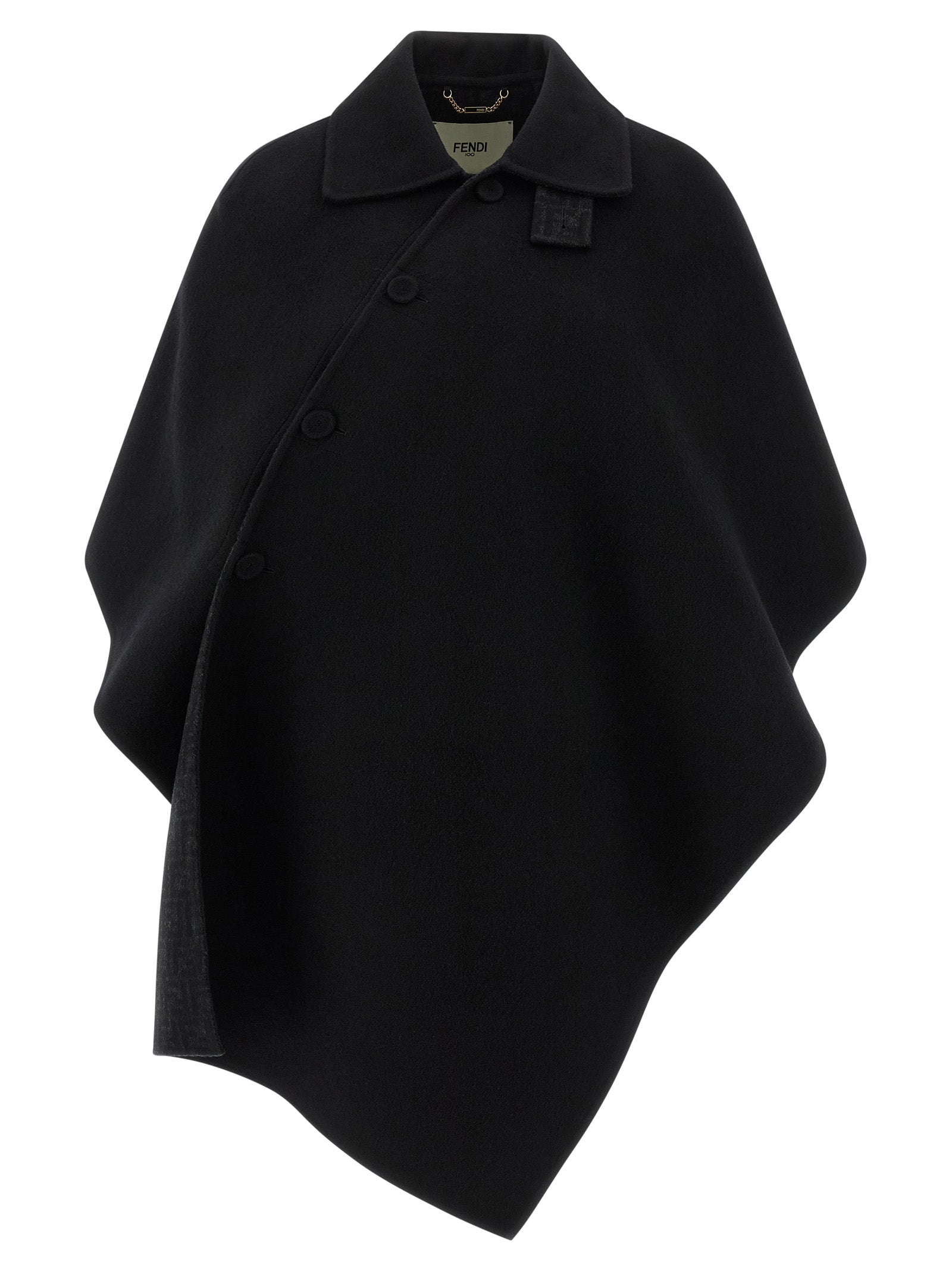 Fendi Black Virgin Wool Coat