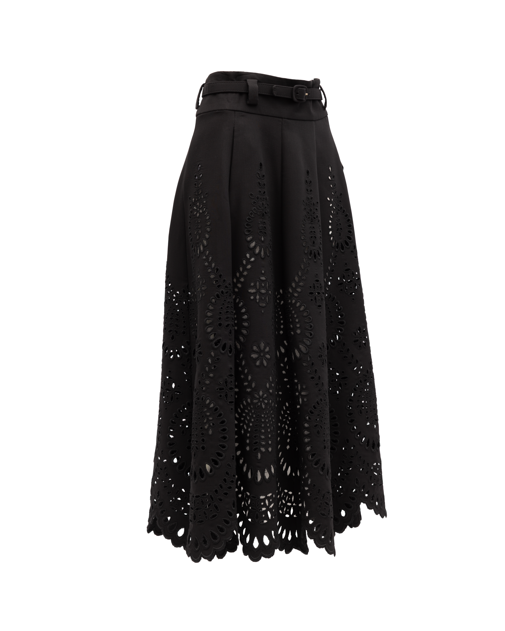 Valentino Garavani Floral Cut-Out Midi Skirt - Timeless Elegance