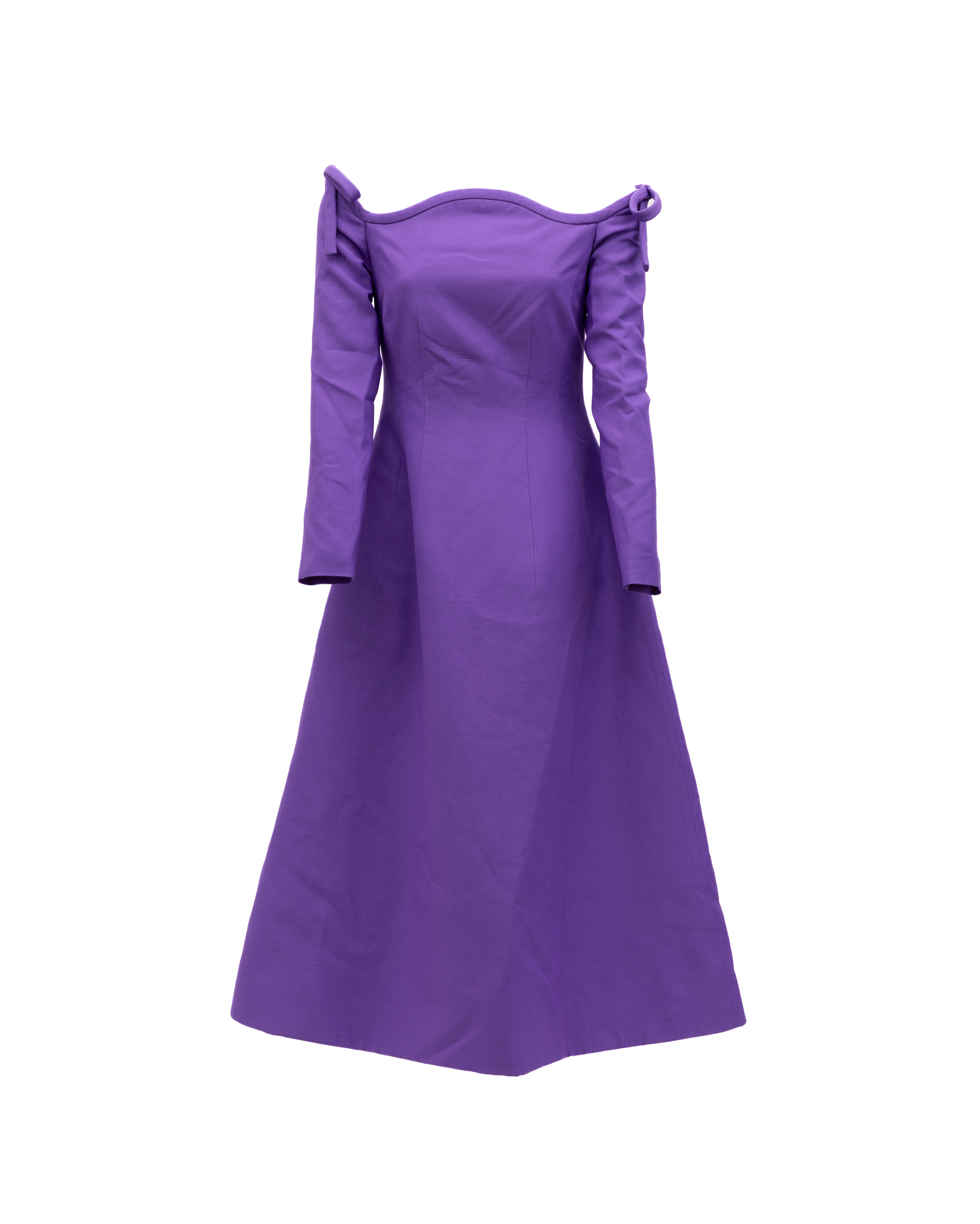 Valentino Garavani Purple Off-Shoulder Dress