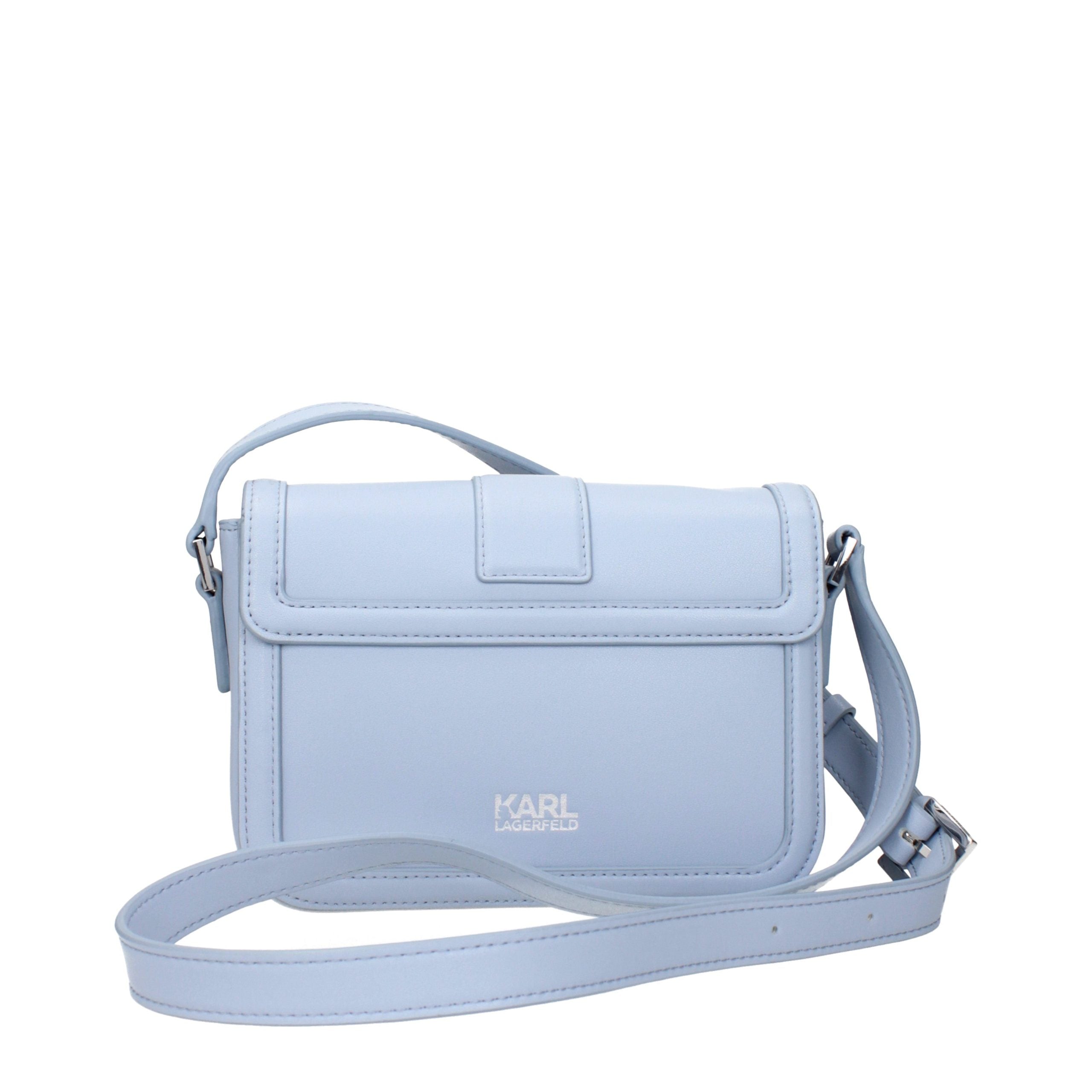 Karl Lagerfeld Light Blue Leather Crossbody Bag